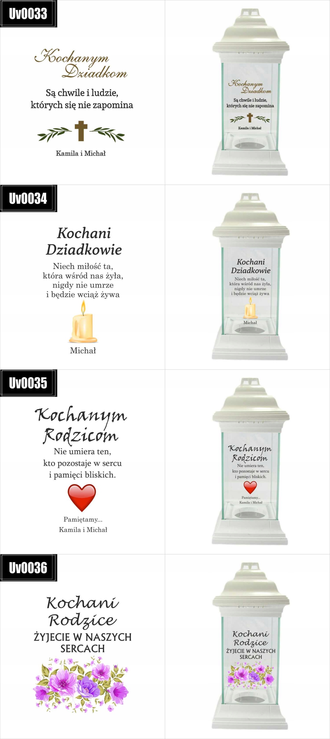 Personalizowany Znicz z nadrukiem UV dla dziecka