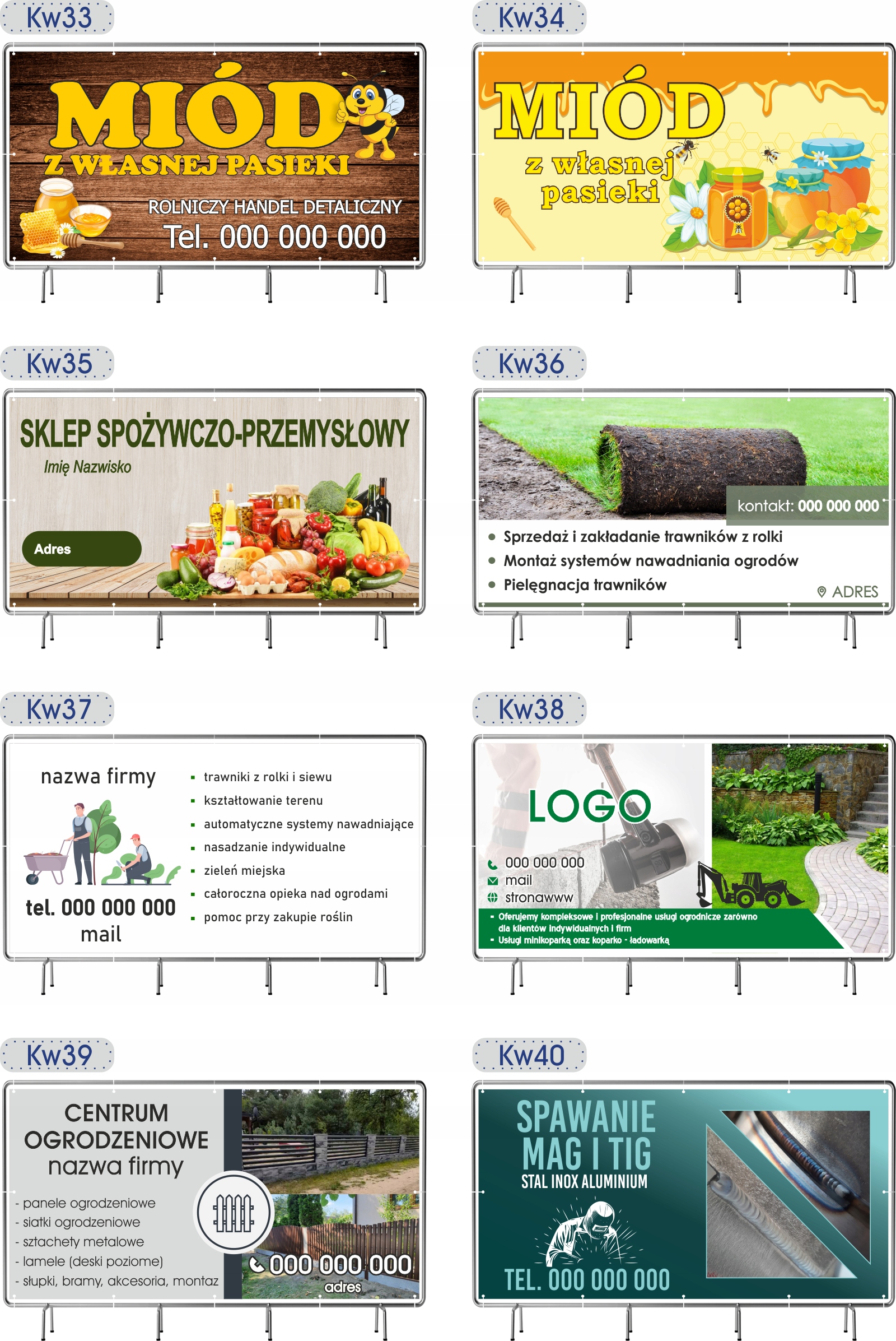 BANER REKLAMOWY 200x100cm gotowy projekt SPAWANIE ALUMINIUM INOX plandeka