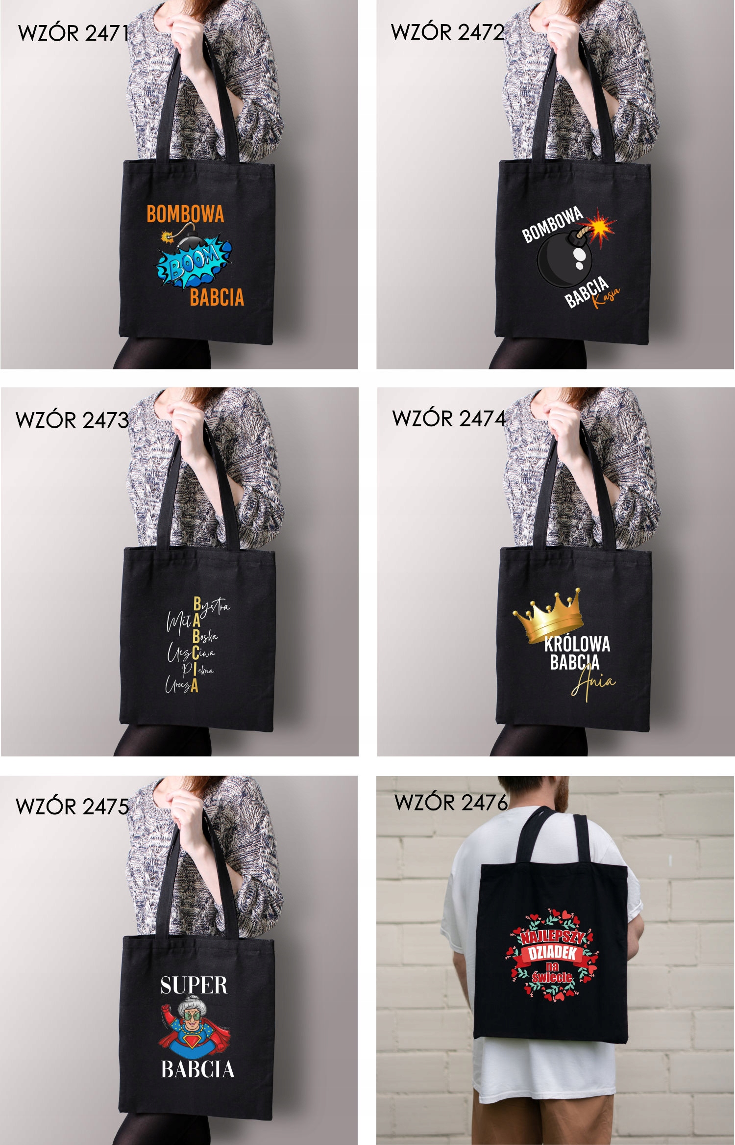 Torba z nadrukiem PREZENT dla dziadka SUPER