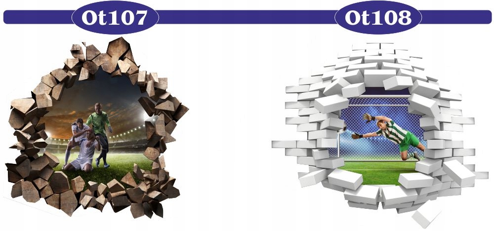 Naklejka samoprzylepna piłka nożna piłkarska 3D