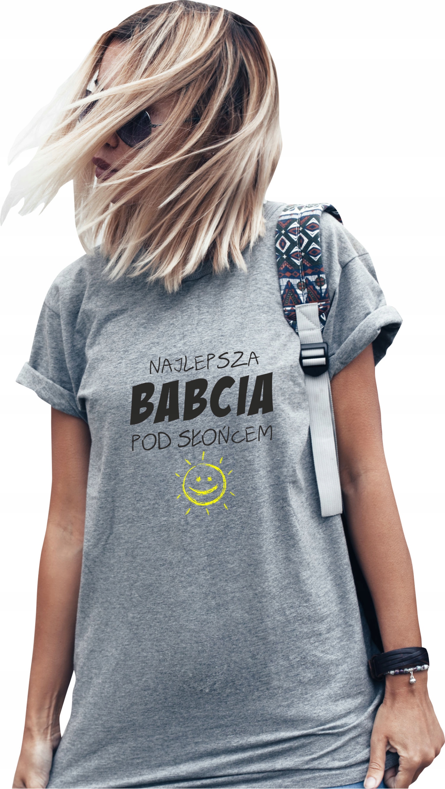 Koszulka z nadrukiem PREZENT dla babci NAJLEPSZA