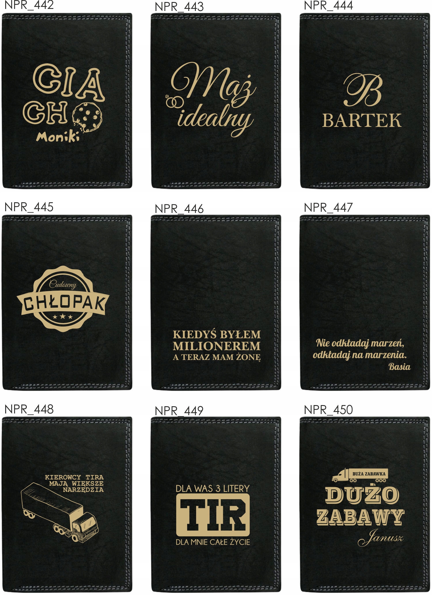 Eleganki męski portfel 100% SKÓRA dla strażaka