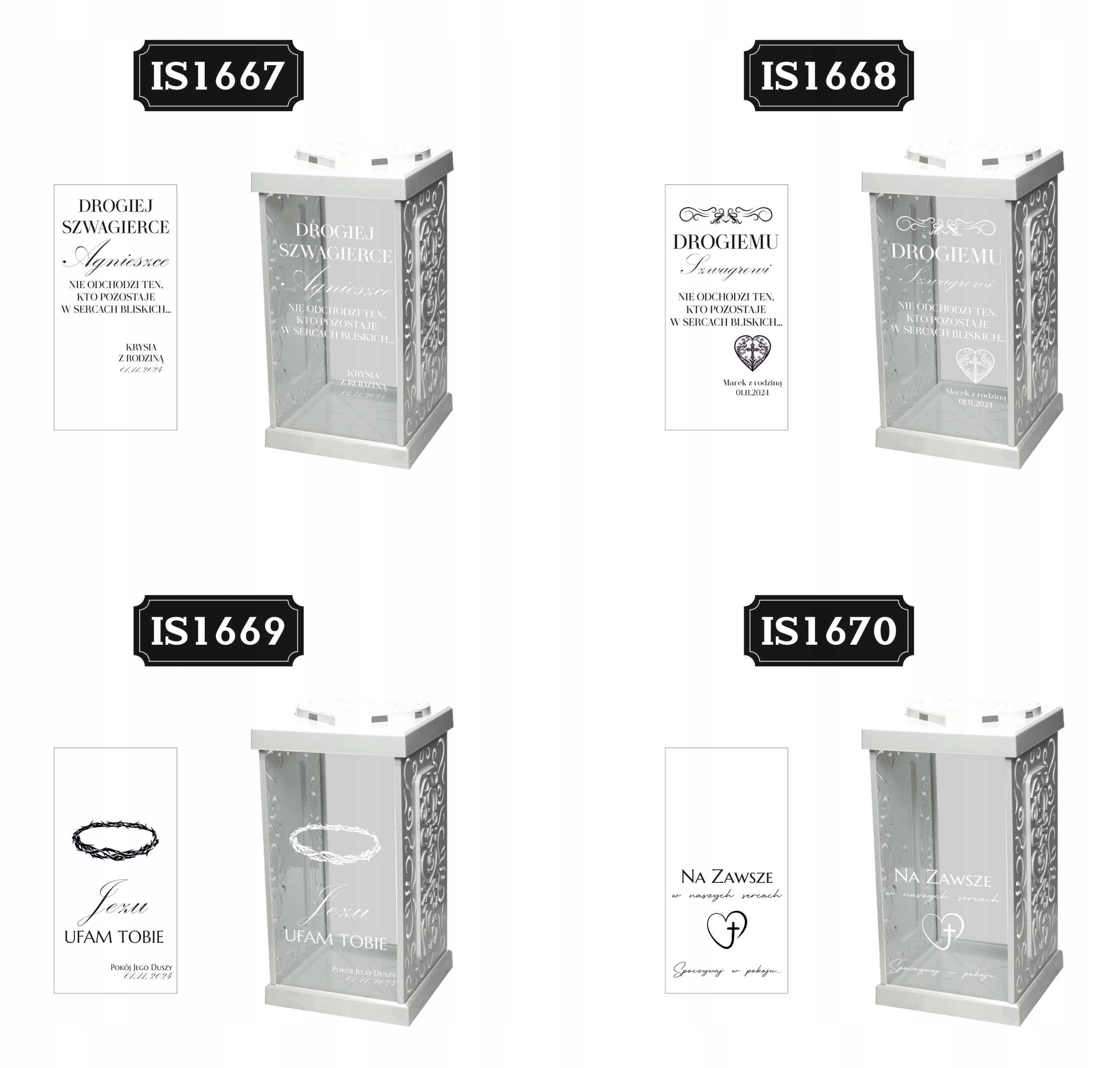 biały ZNICZ GRAWER KAPLICZKA personalizowany twój napis dedykacja DLA MAMY