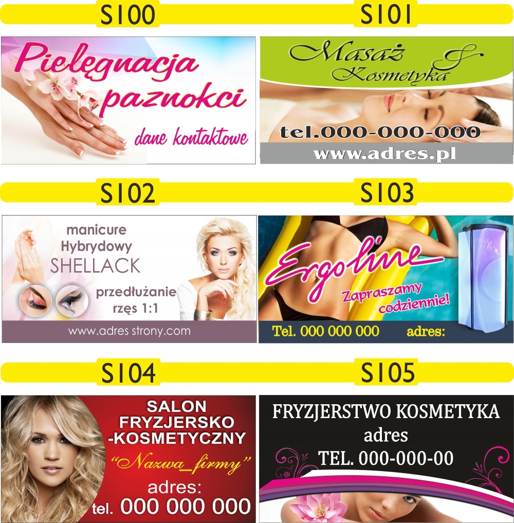 Reklama Naklejka na samochód ZABIEGI NA DŁONIE