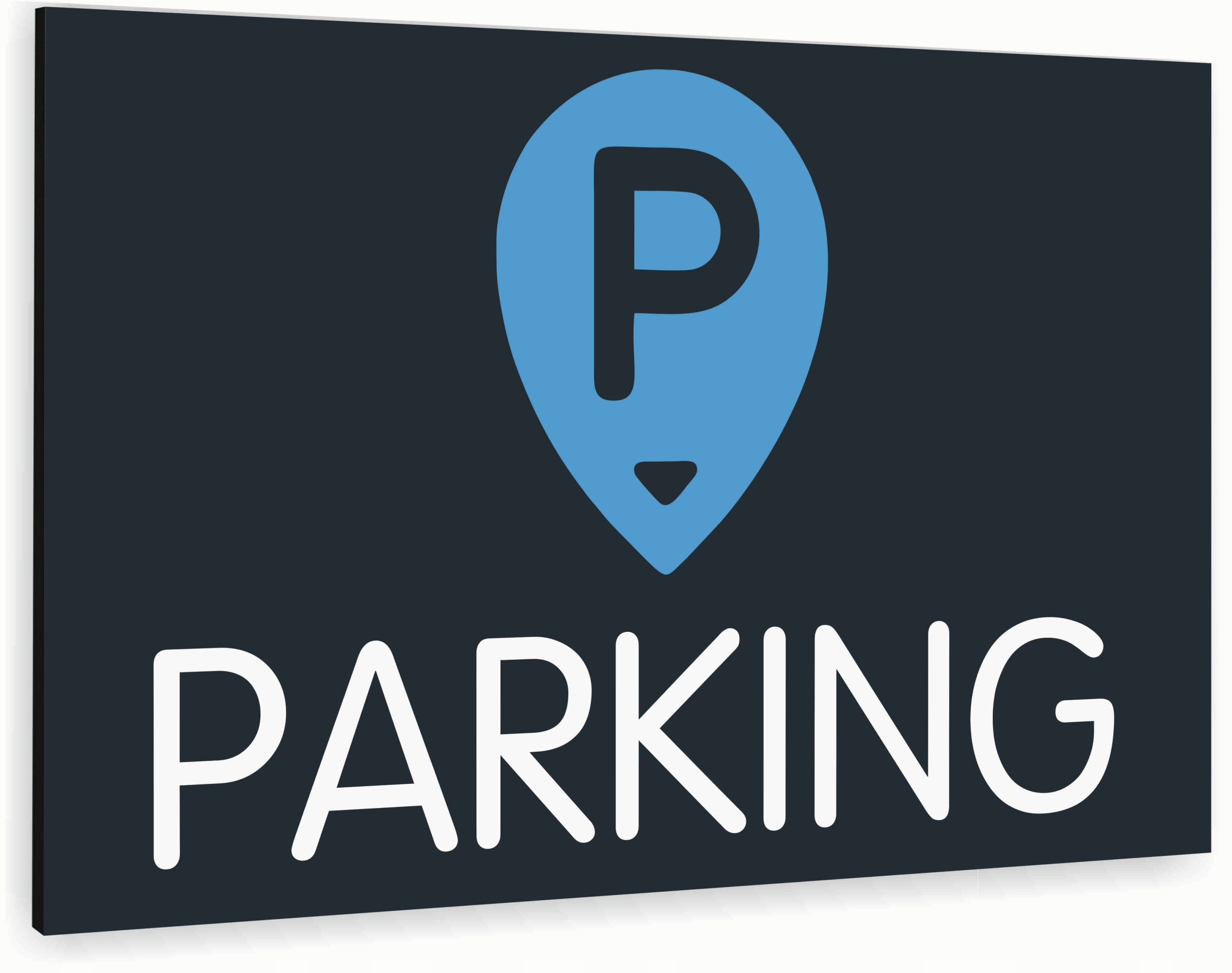 Tabliczka znak informacyjny 30x20 Antracyt PARKING Nierdzewna NADRUK UV