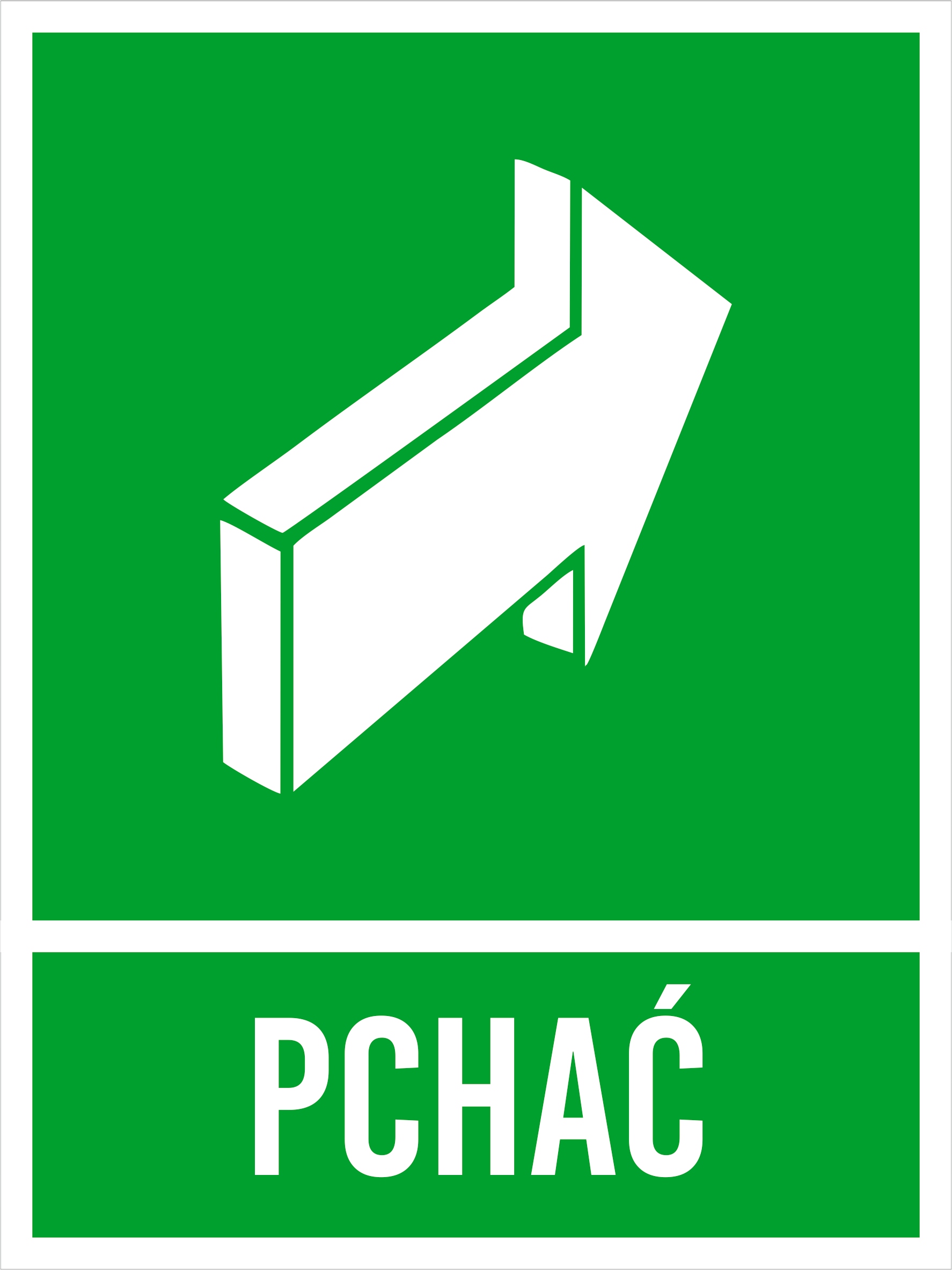 Tabliczka grawerowana informacyjna piktogram 20x15 cm pchać