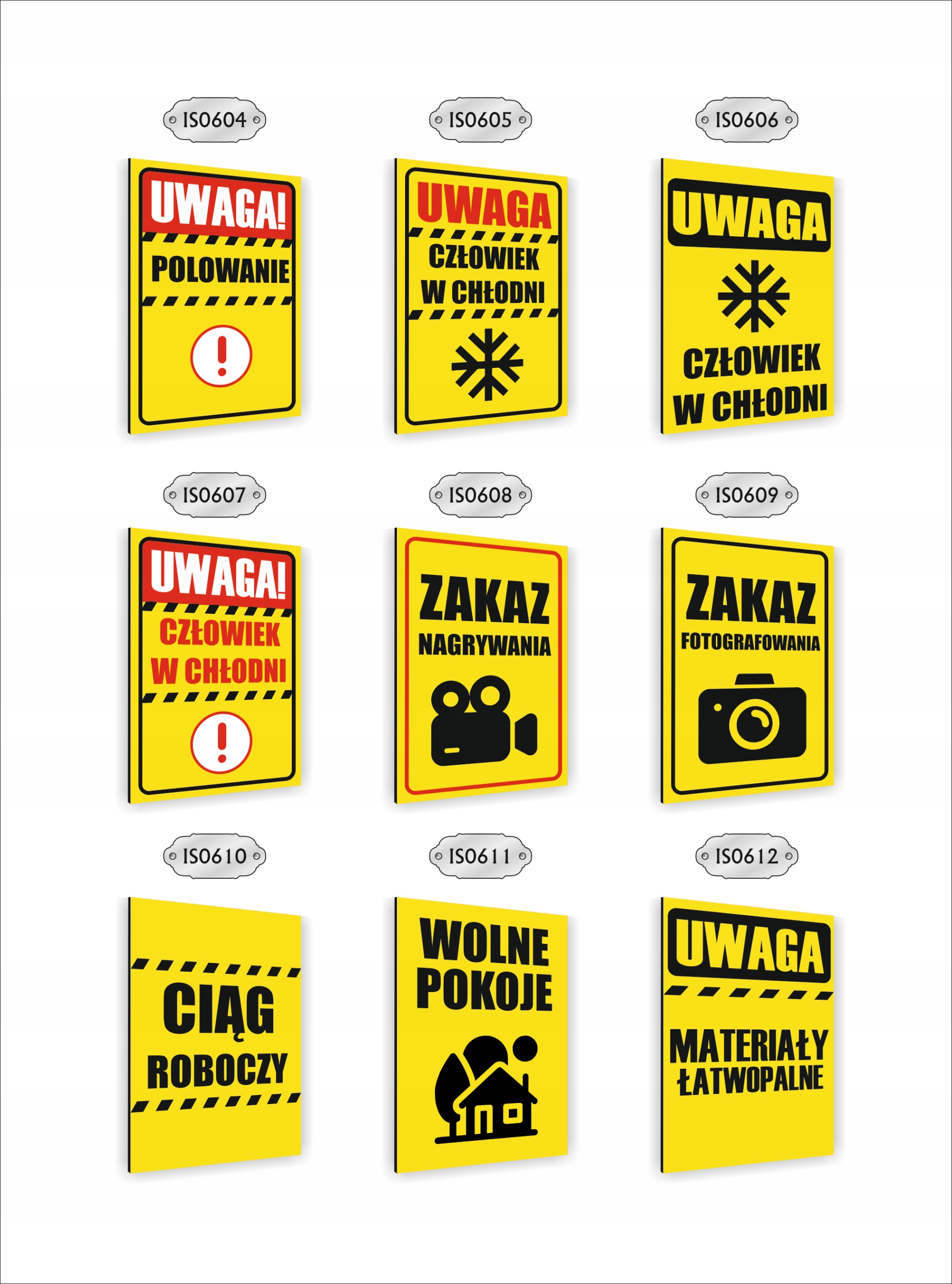 Tabliczka znak informacyjny dibond nadruk uv 40x30 UWAGA droga pożarowa