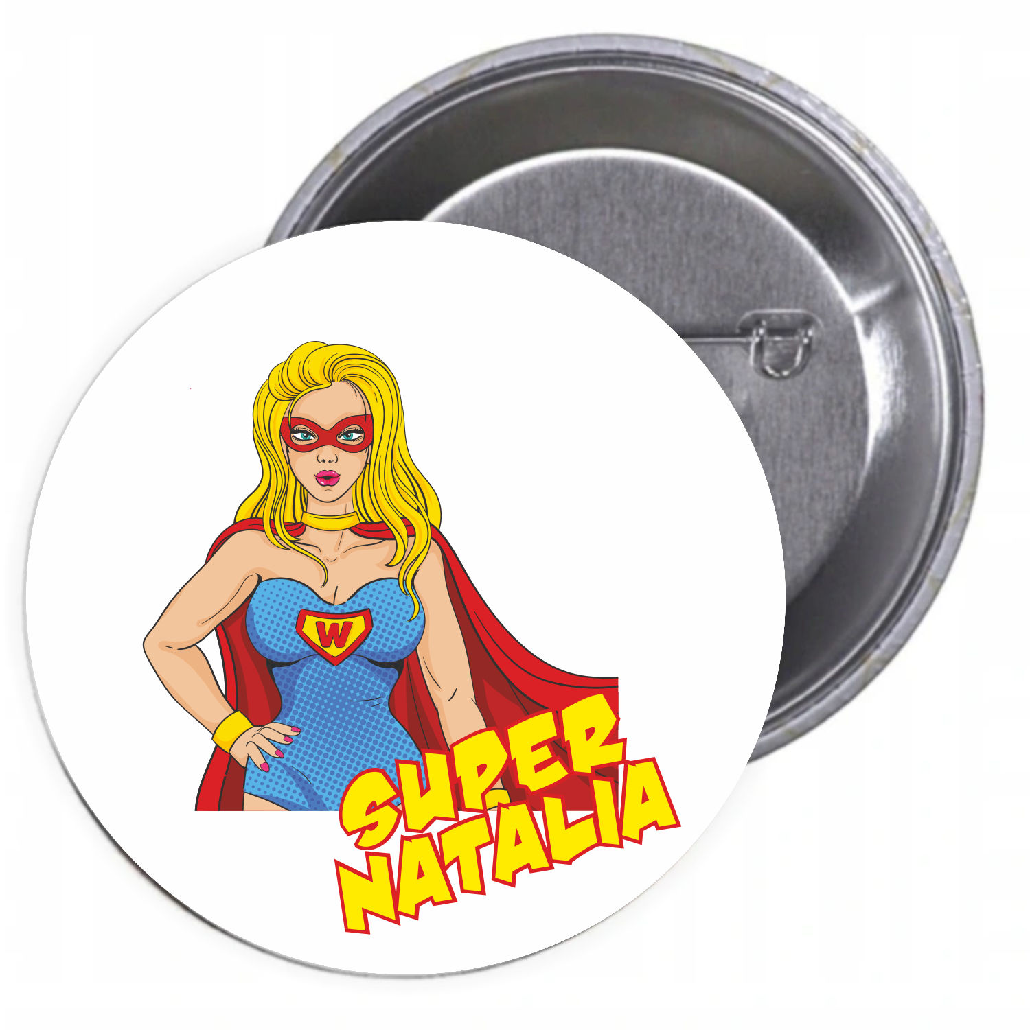 Przypinki buttony DZIEŃ KOBIET SUPER NATALIA