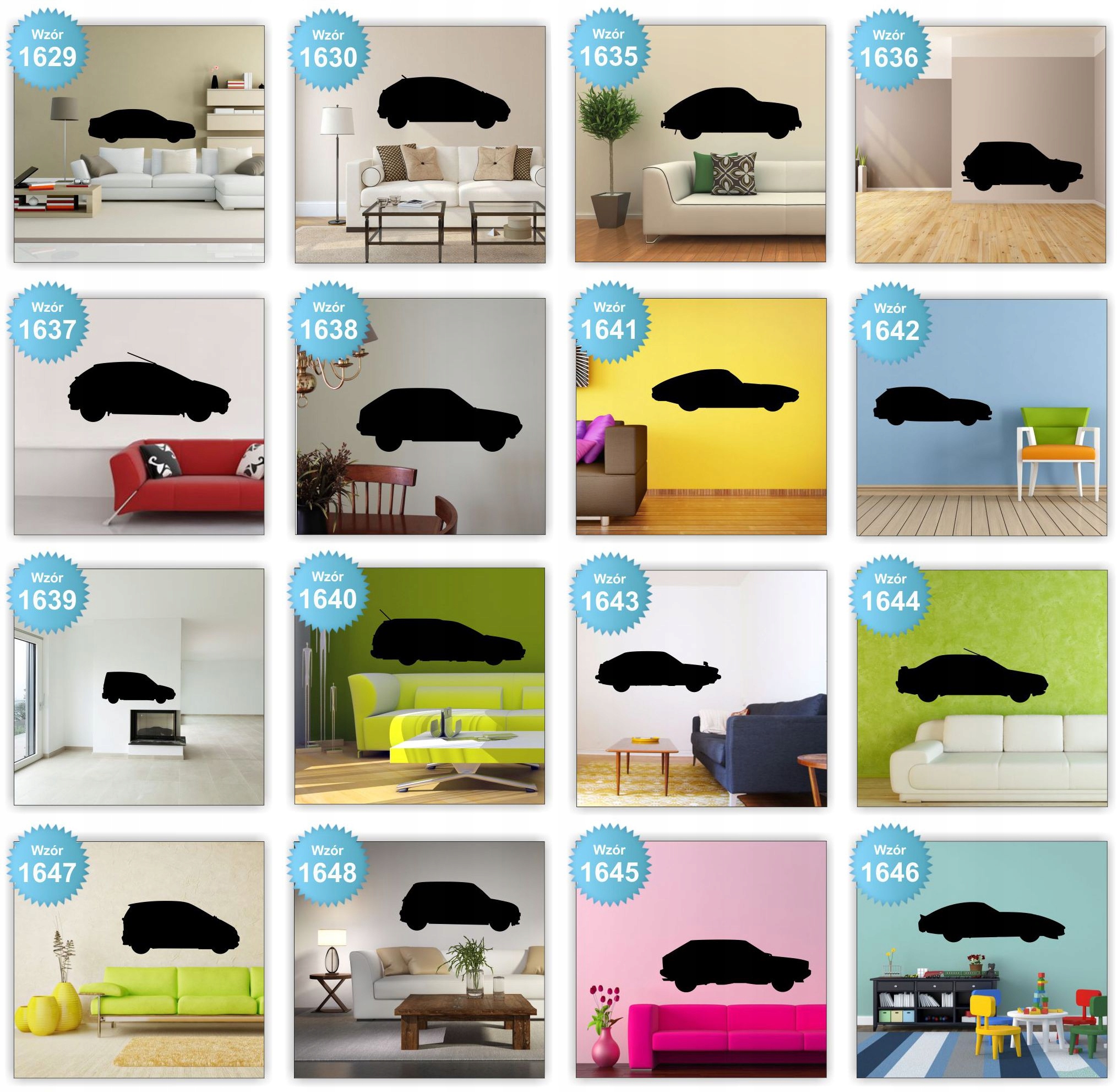 Naklejki na ścianę ścienne SAMOCHODY AUTA 120cm