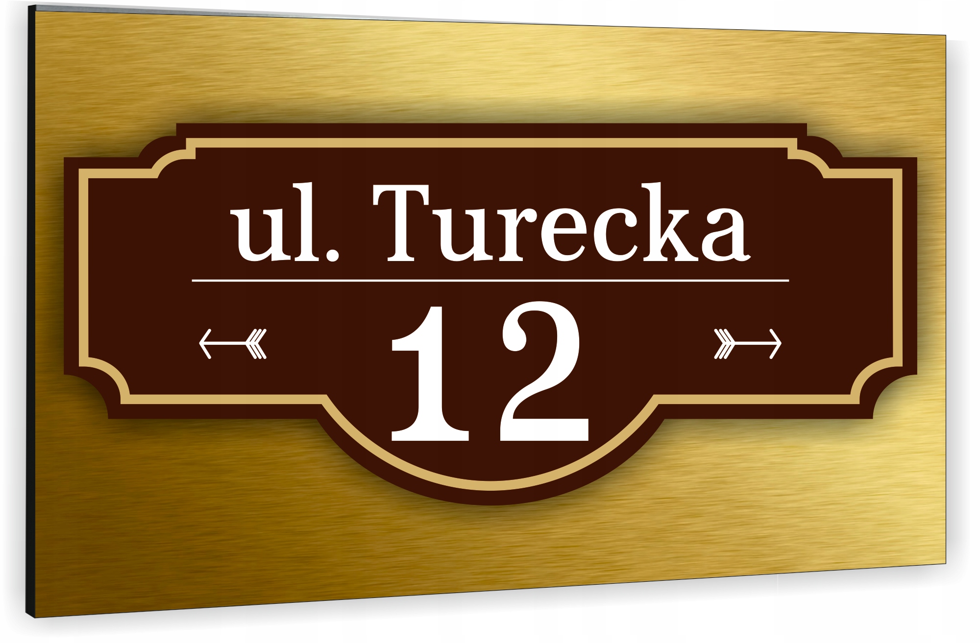 Tabliczka Tablica ADRESOWA ALUMINIOWA Numer domu 40x30 cyfry ulica dibond