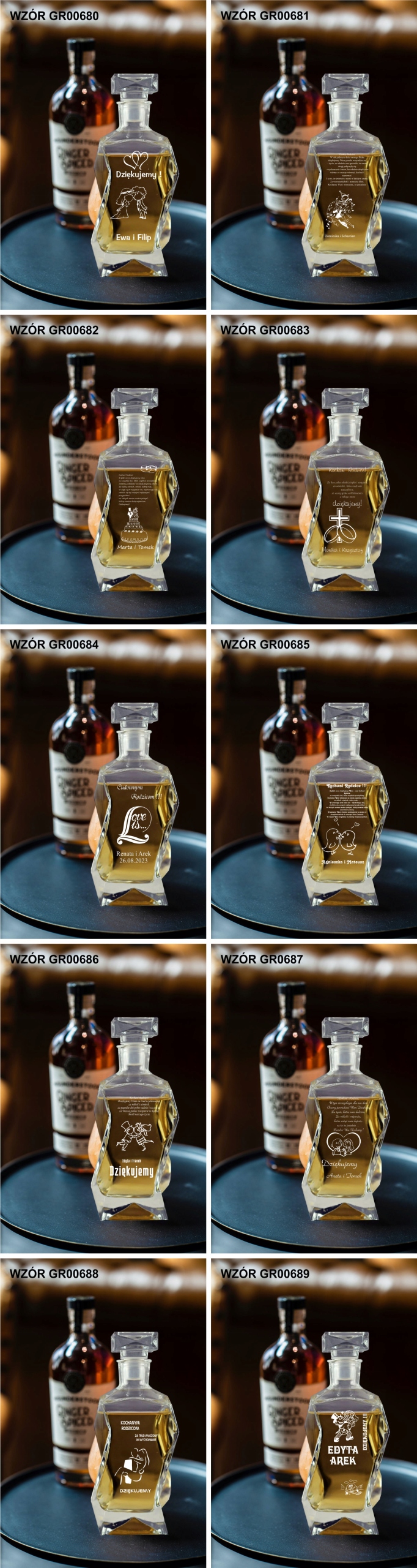 KARAFKA PREZENT Z IMIENIEM prezent na URODZINY