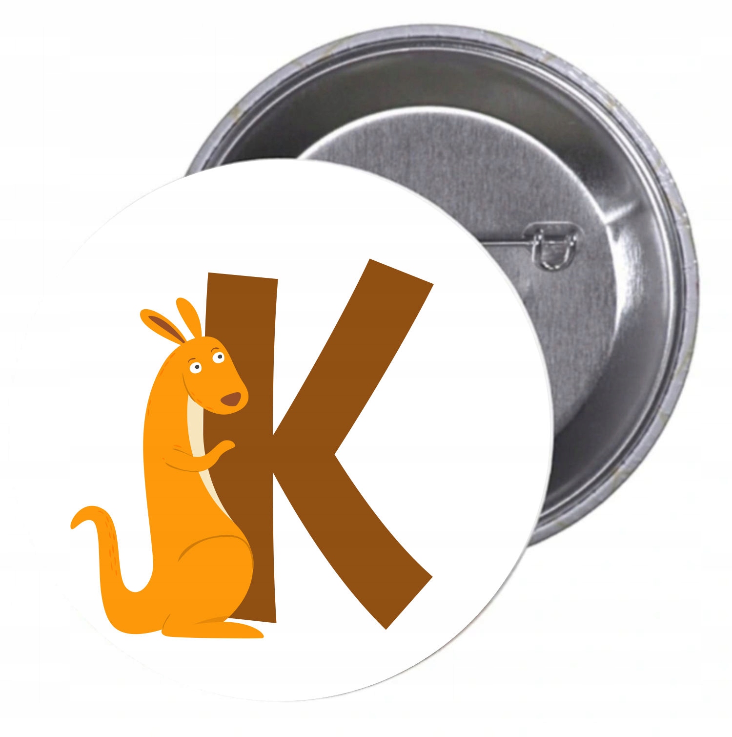 Przypinki buttony LITERKI DLA DZIECI - K