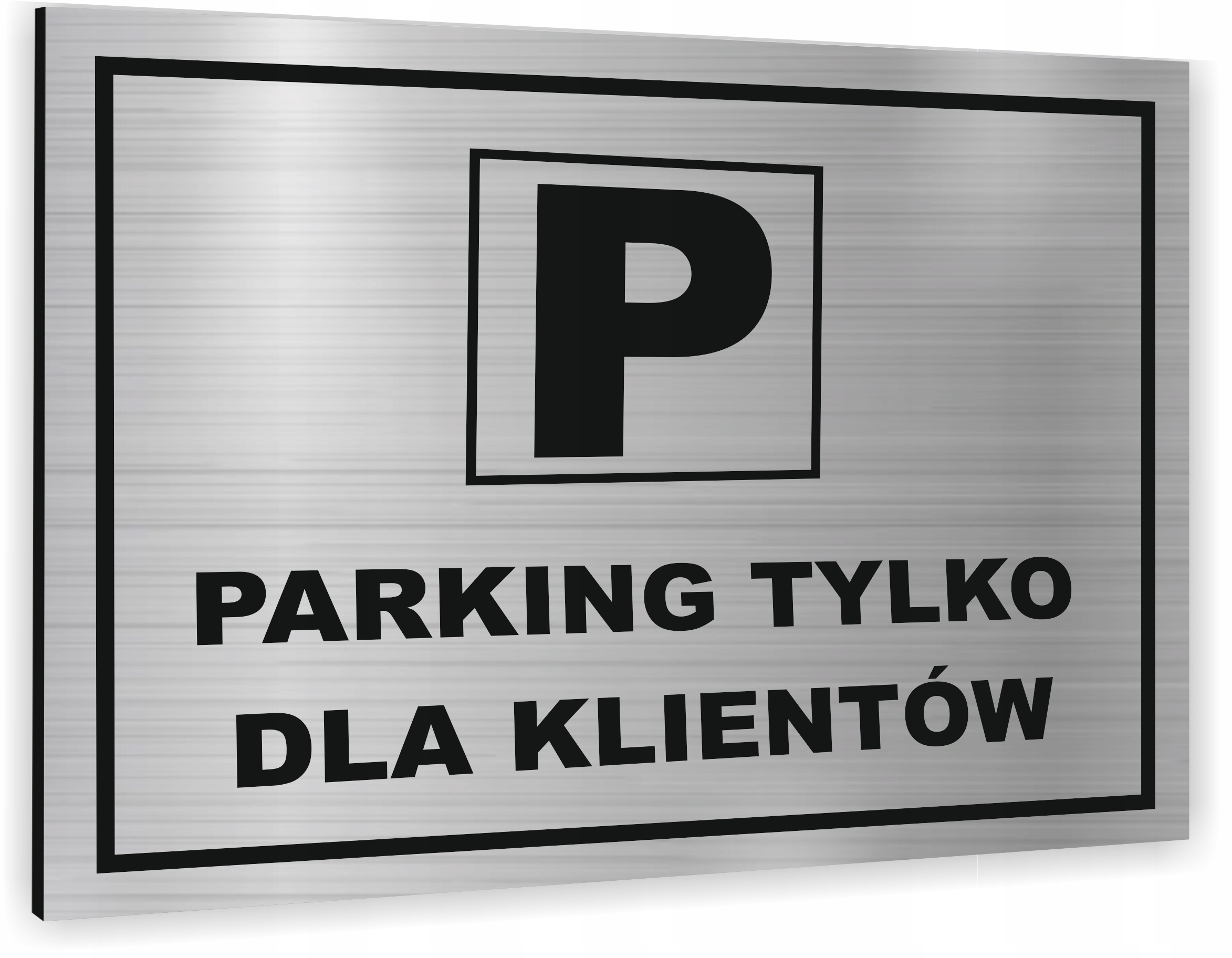 Tabliczka Znak BHP Parking dla klientów dibond