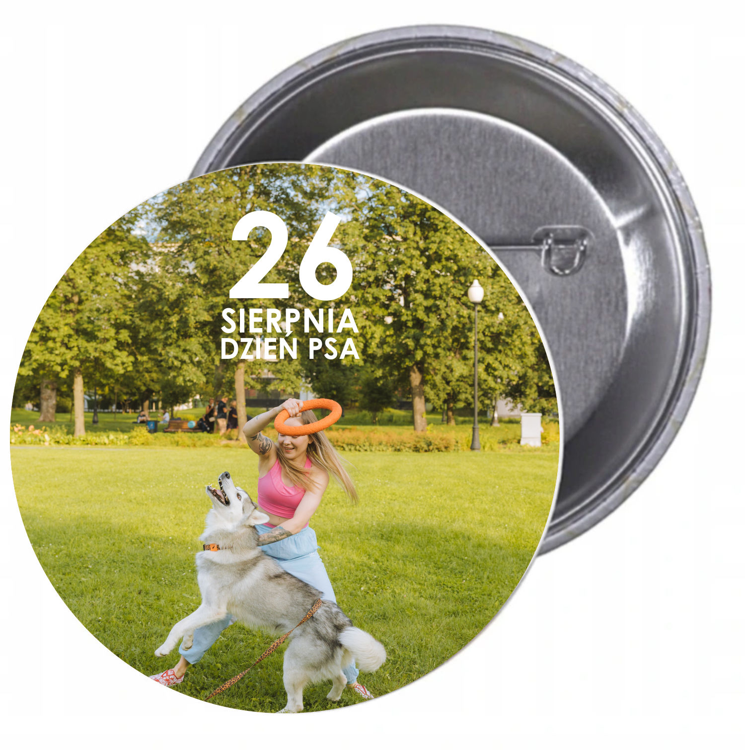 Przypinki buttony DZIEŃ PSA z grafiką HIT TANIO