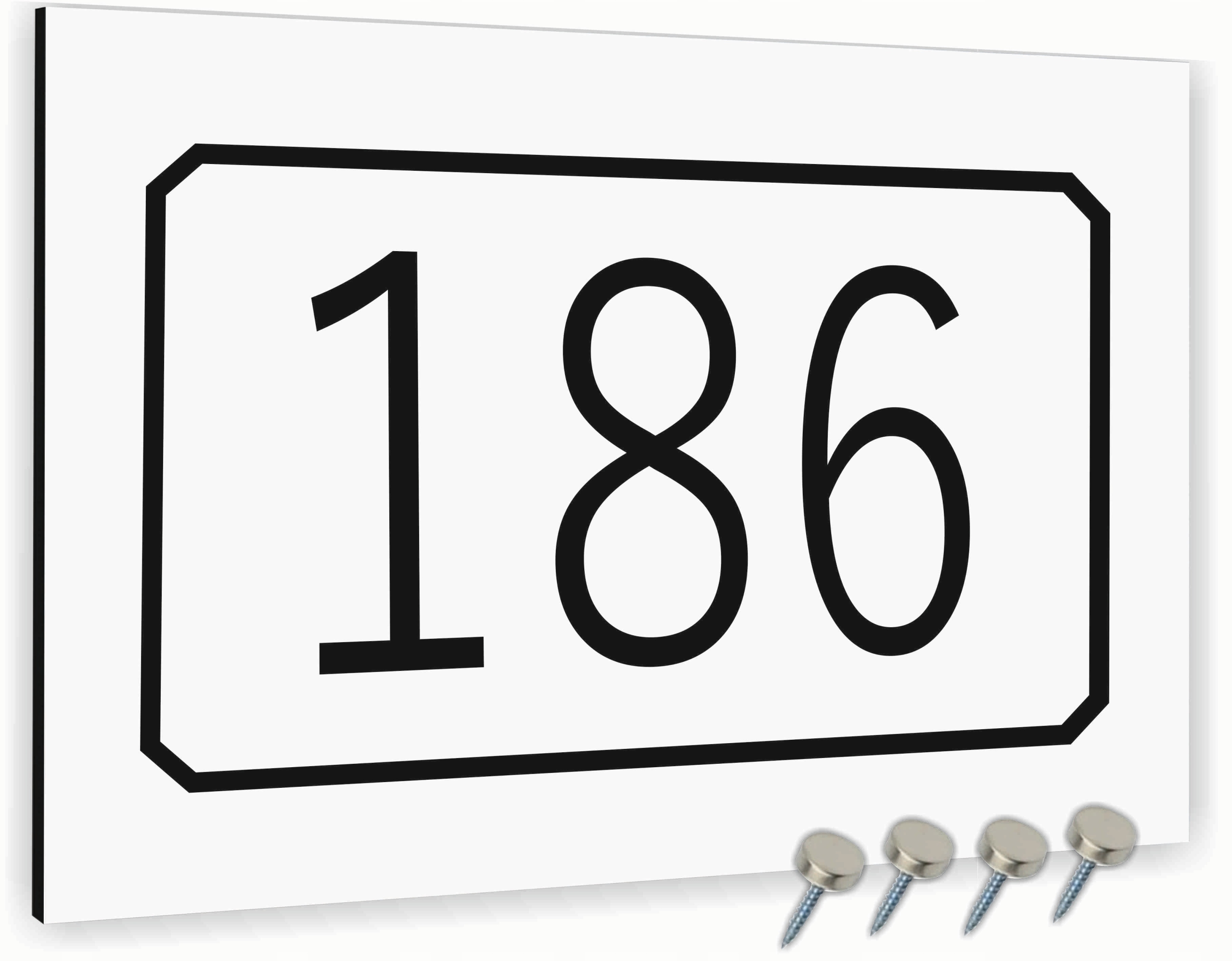 Tabliczka adresowa Aluminiowa Tablica adres domu Biała 40x30