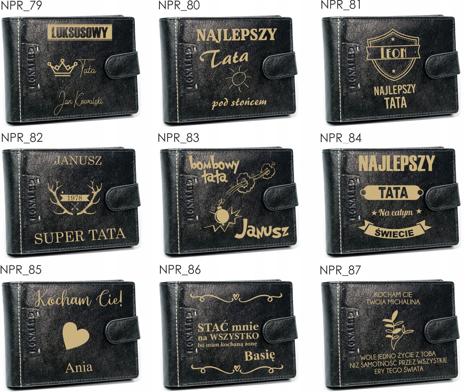 Portfel męski z grawerem PREZENT dla strażaka