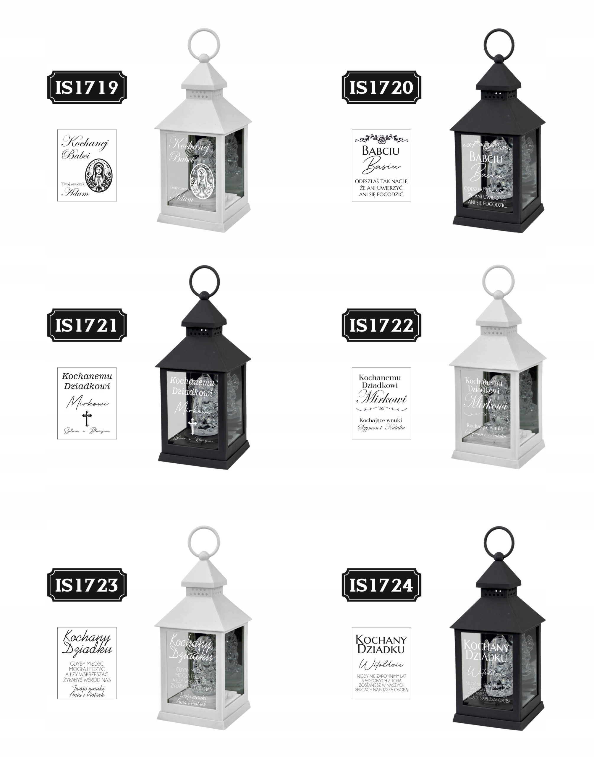 ZNICZ LAMPION biały aniołek DLA BRATA imię LED mała kapliczka DEDYKACJA