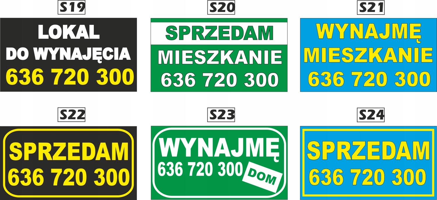 Tablica Szyld SPRZEDAM dom do wynajęcia 100x50cm