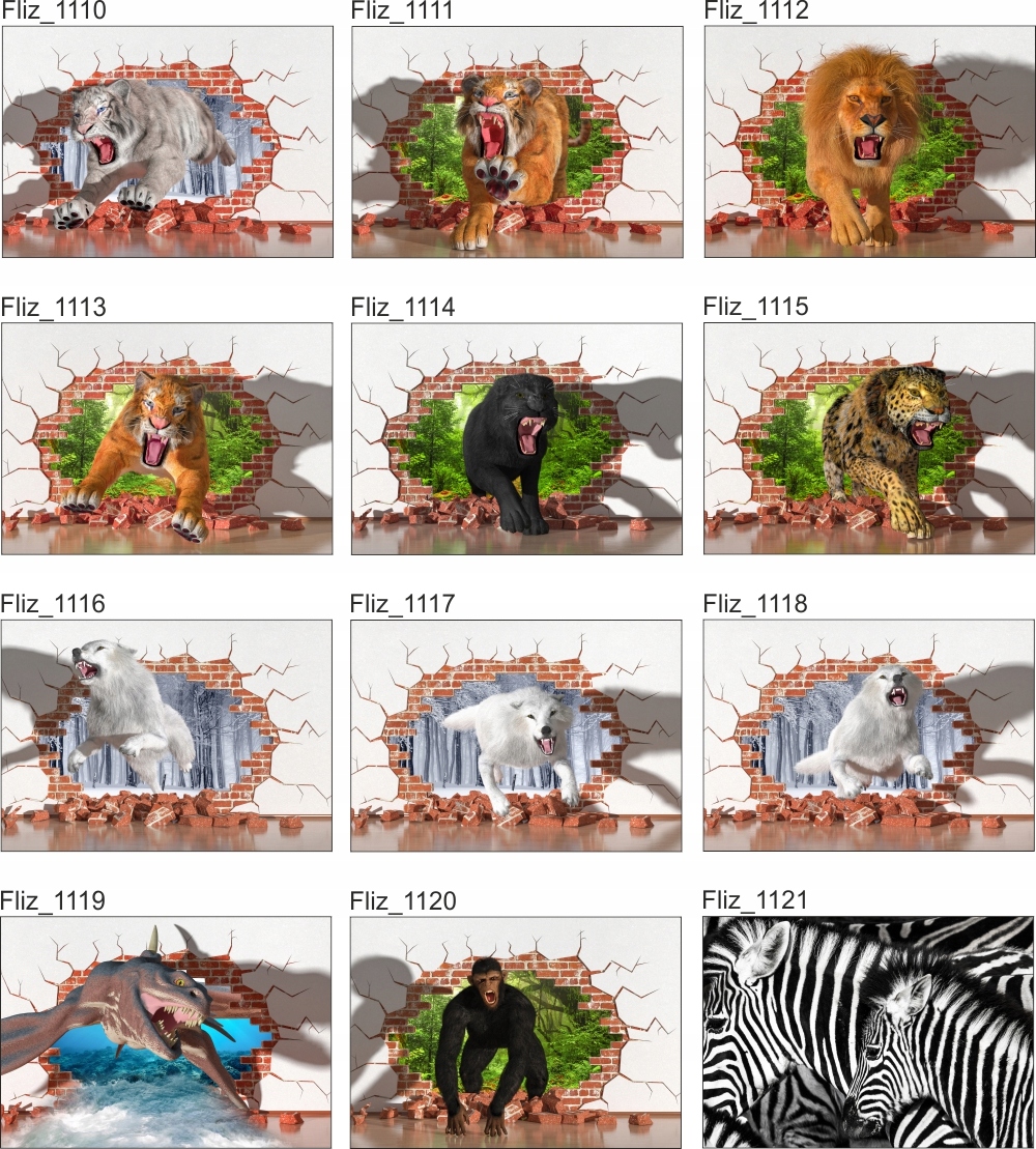 FOTOTAPETA liście tygrys dżungla zwierzęta 350x245