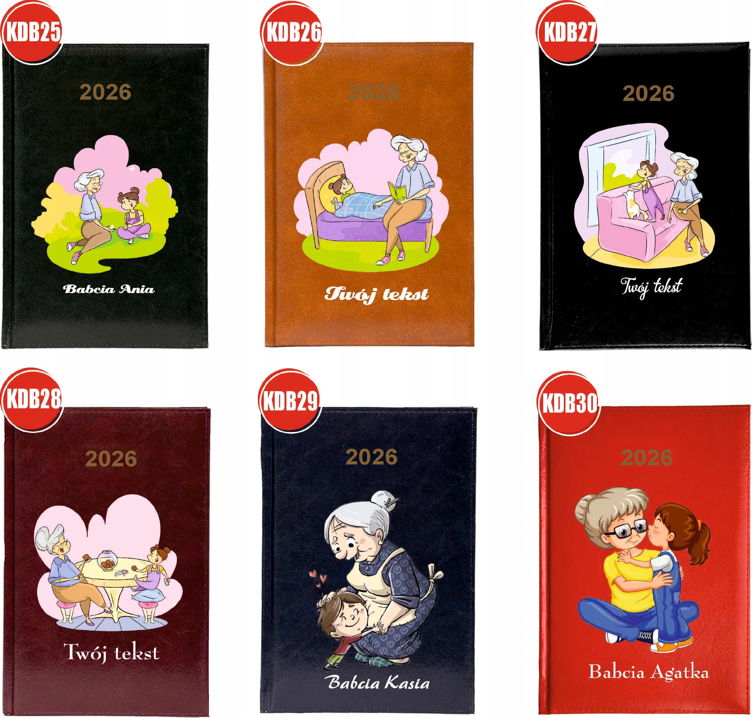 Kalendarz A5 2026 tygodniowy KSIĄŻKOWY DLA DZIADKA personalizowany