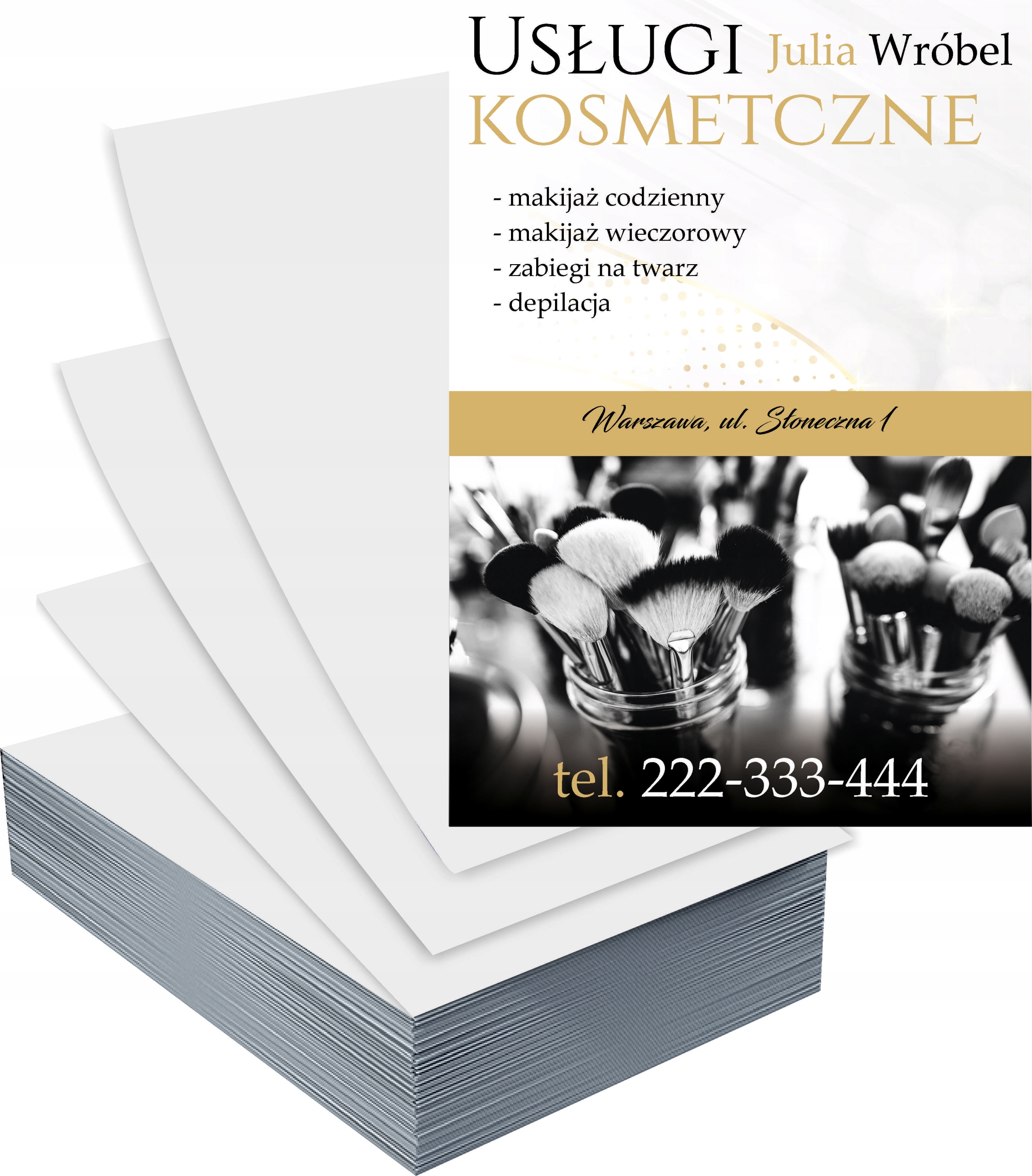 Ulotki A6 5000 szt reklamowe firmowe USŁUGI KOSMETYCZNE gotowe wzory