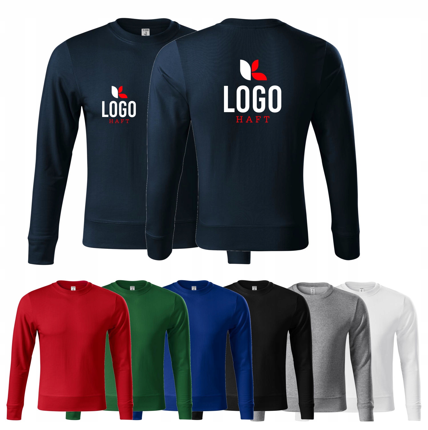 BLUZA MĘSKA Z WŁASNYM HAFTEM NADRUKIEM LOGO x10