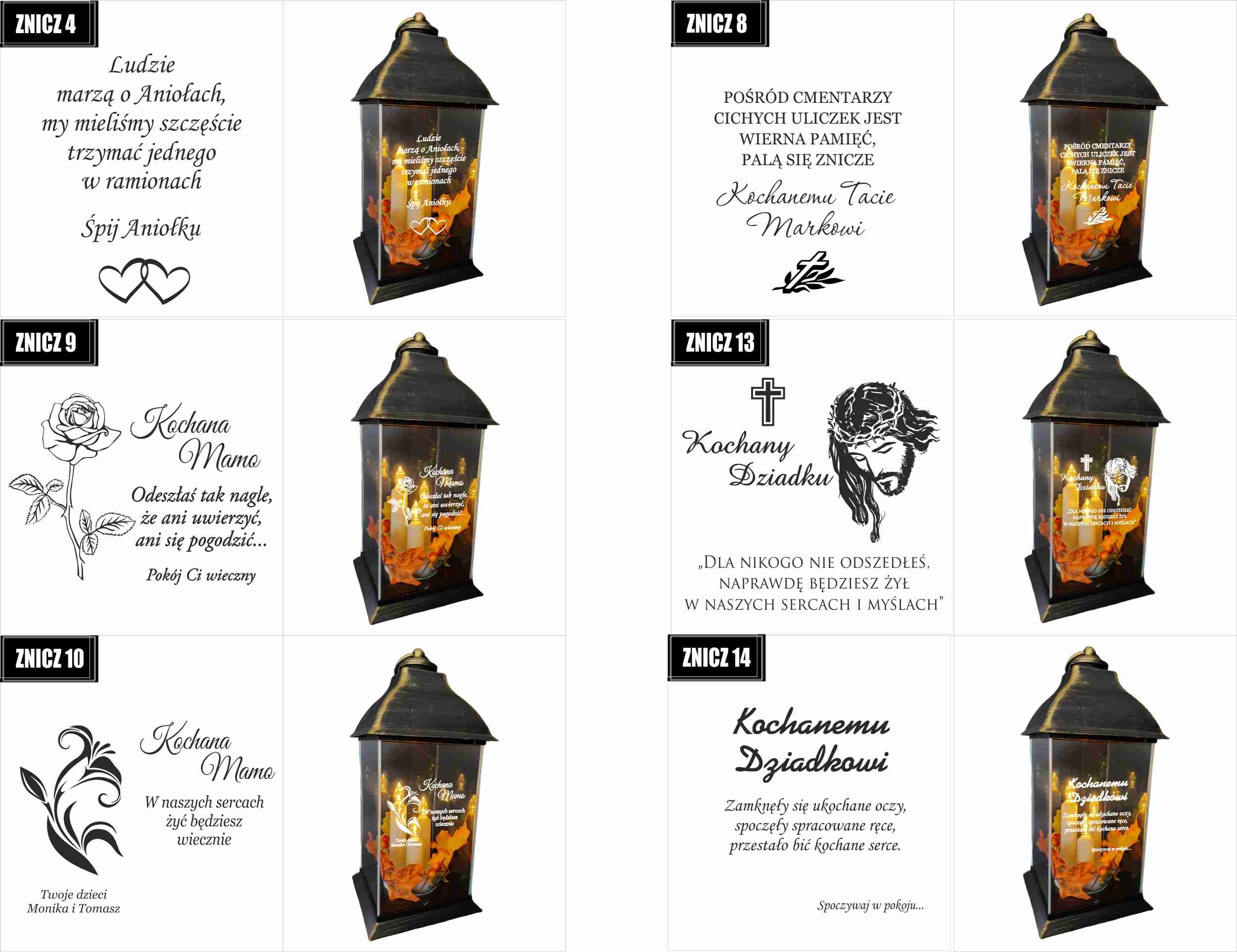 ZNICZ LAMPION z GRAWEREM dla Matki Chrzestnej