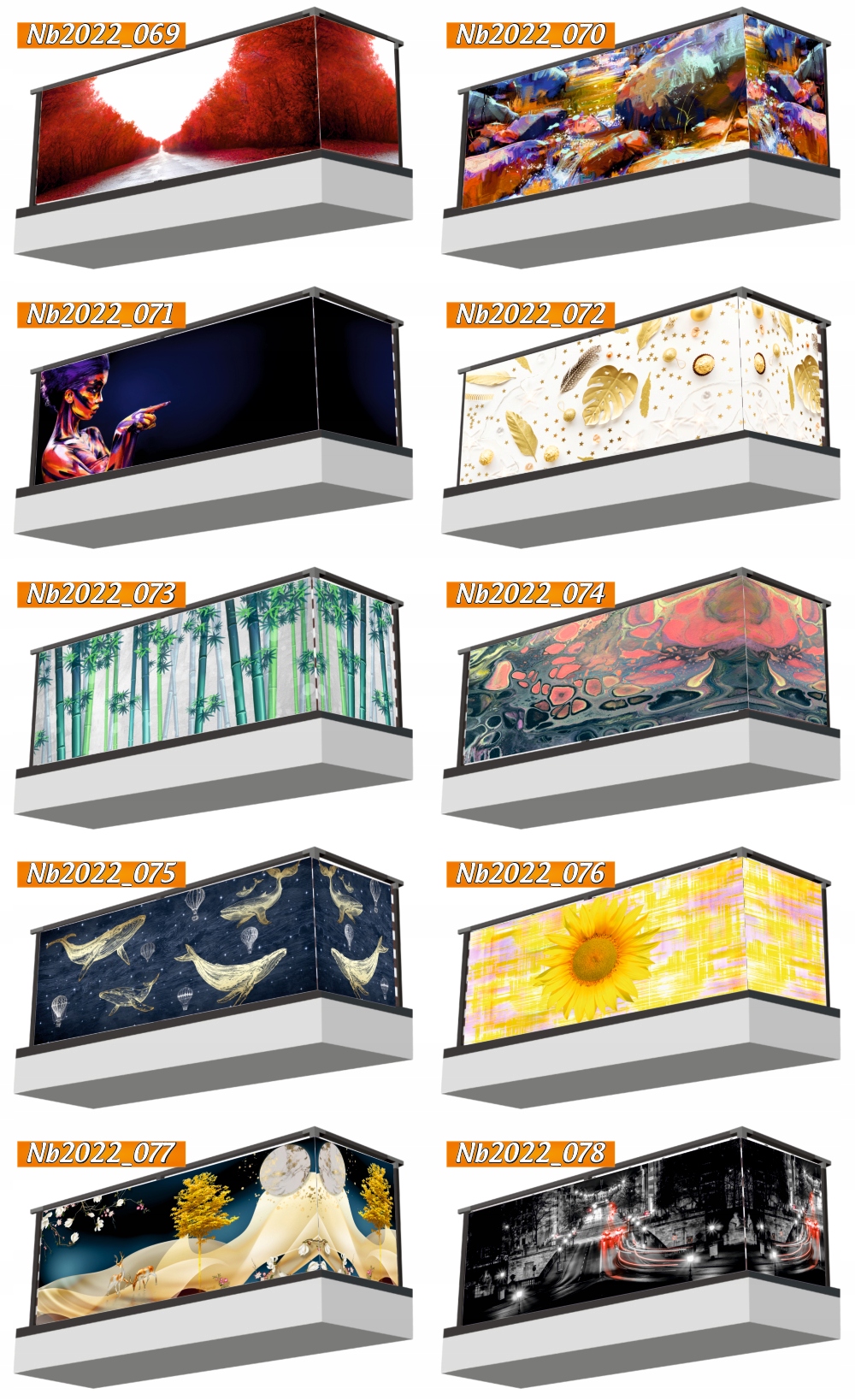 Osłona na balkon LAS WE MGLE brzozy NATURA TANIO