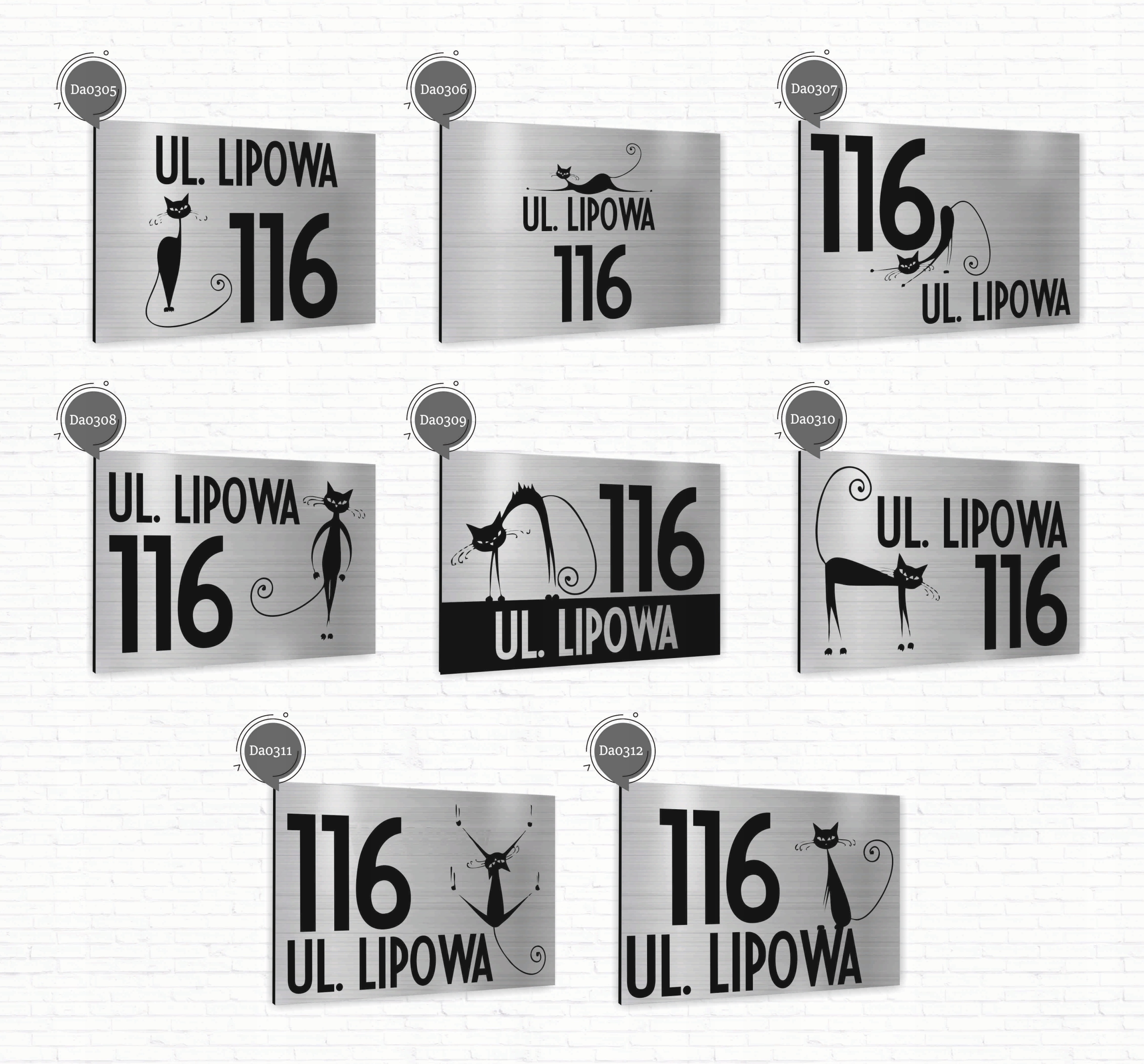 Tabliczka Tablica ADRESOWA złota DIBOND 30x20 numer domu ul. duży wybór