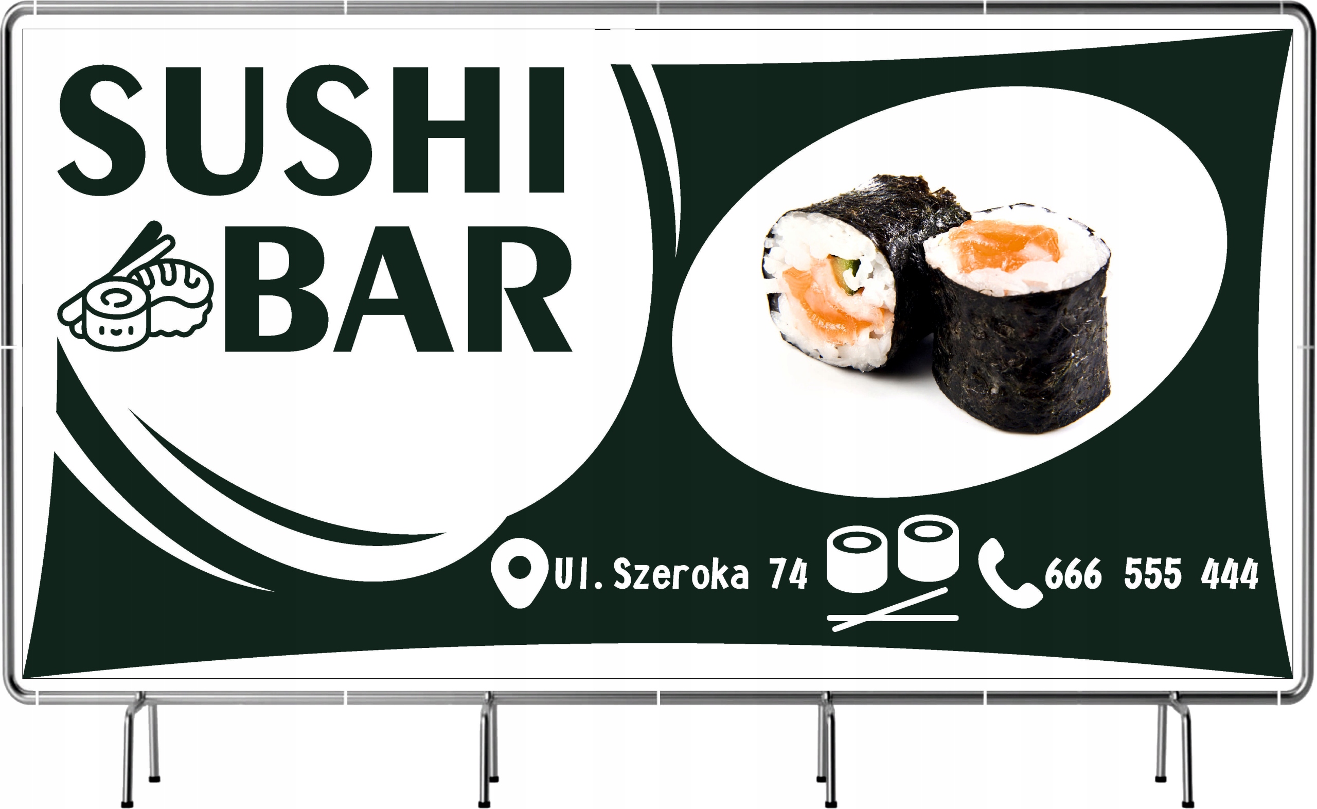 BANER REKLAMOWY 200x100 cm duży wybór różne wzory SUSHI BAR RESTAURACJA