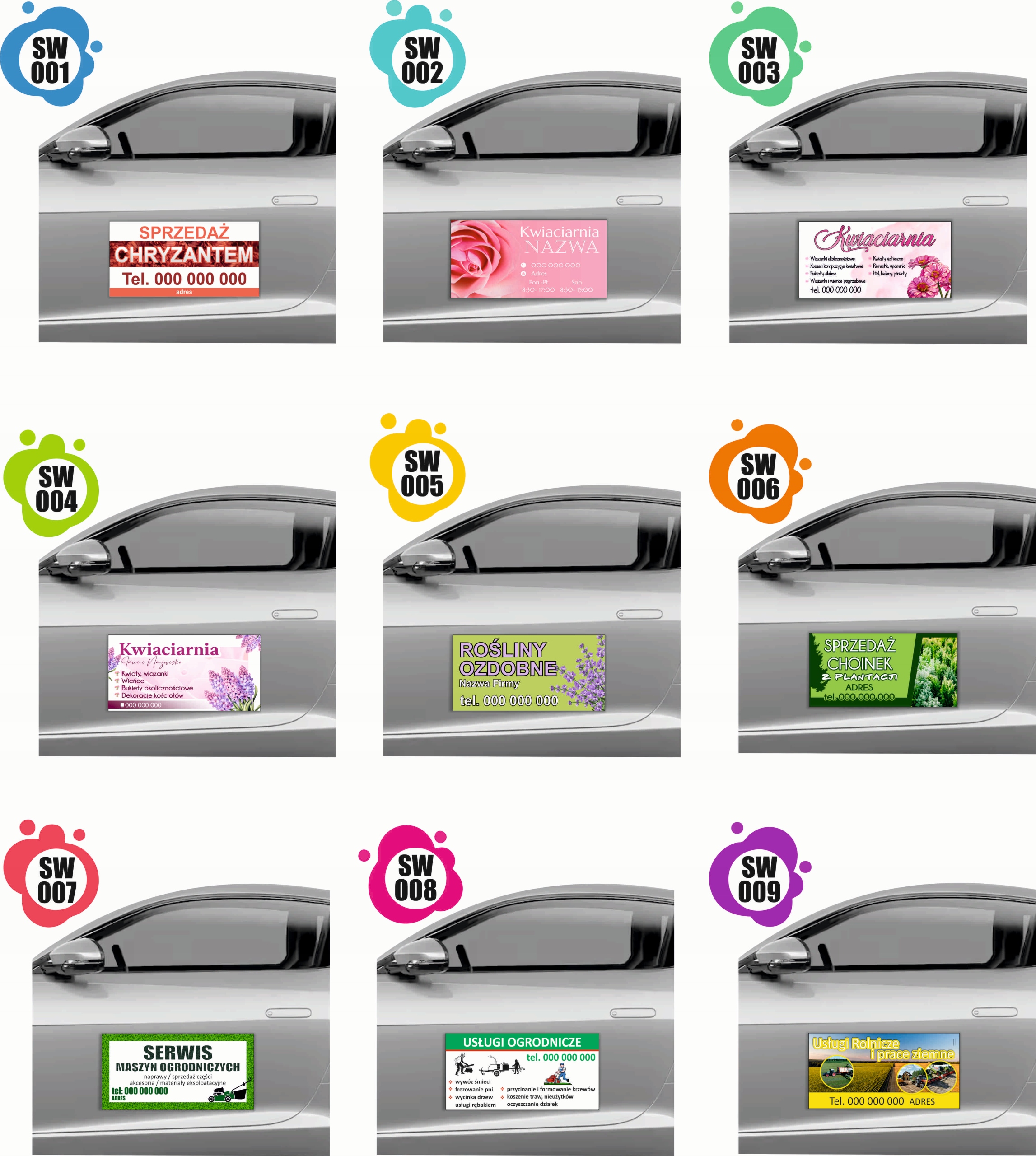 MAGNES na samochód MATA MAGNETYCZNA REKLAMA 30x60 CM OPRÓŻNIANIE MIESZKAŃ