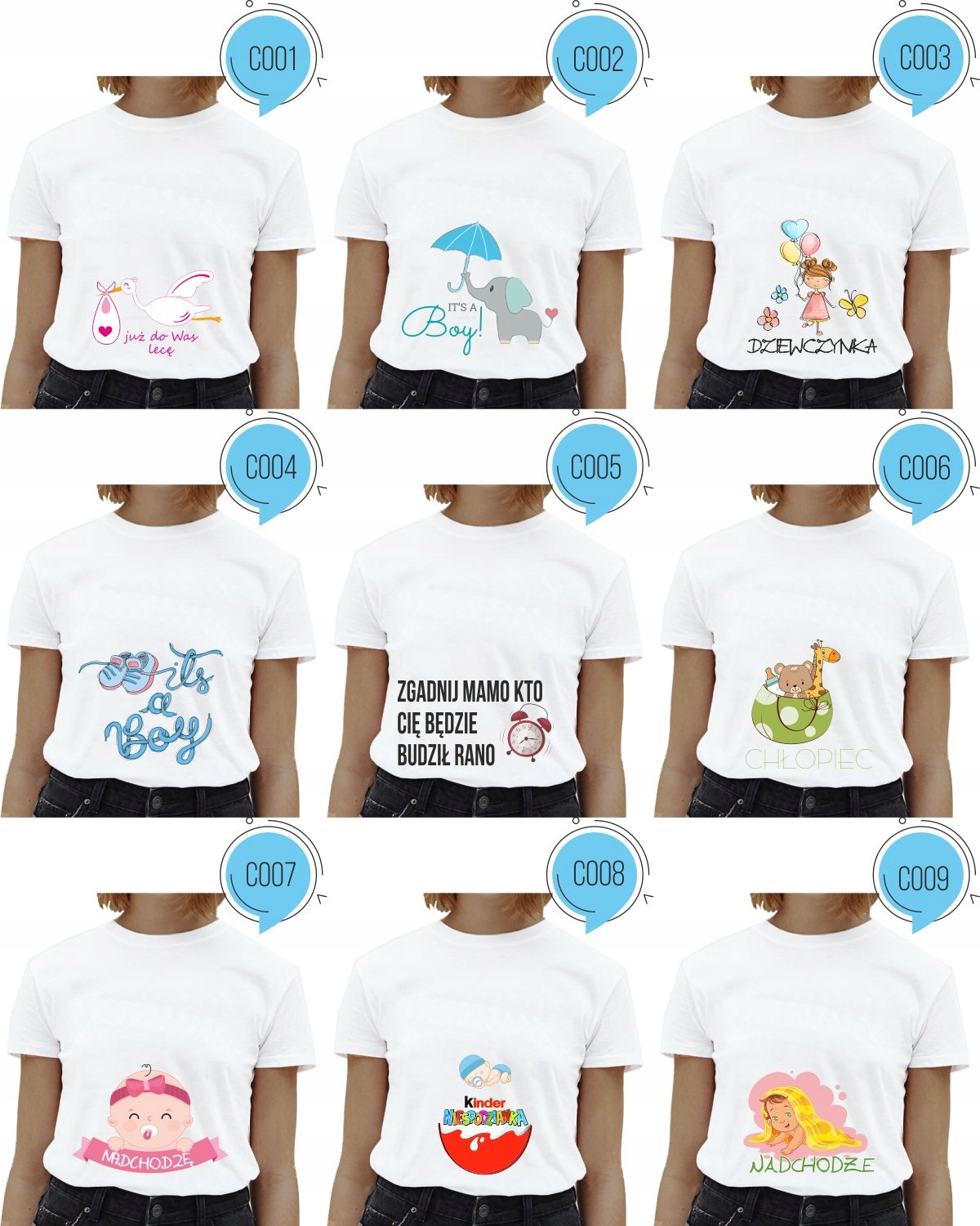 Koszulka ciążowa nadruk USG