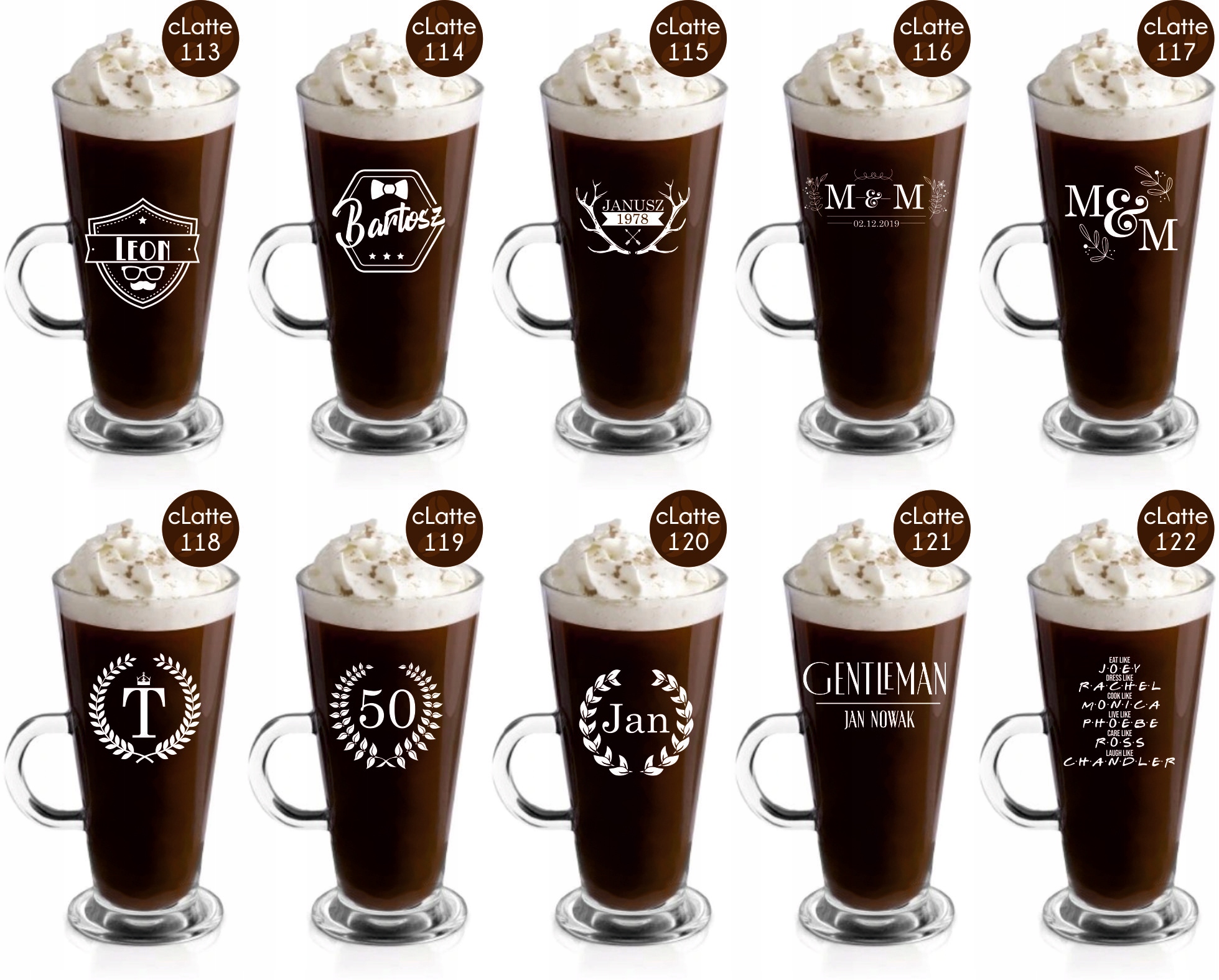 Szklanka latte z grawerem PREZENT dla faceta męża
