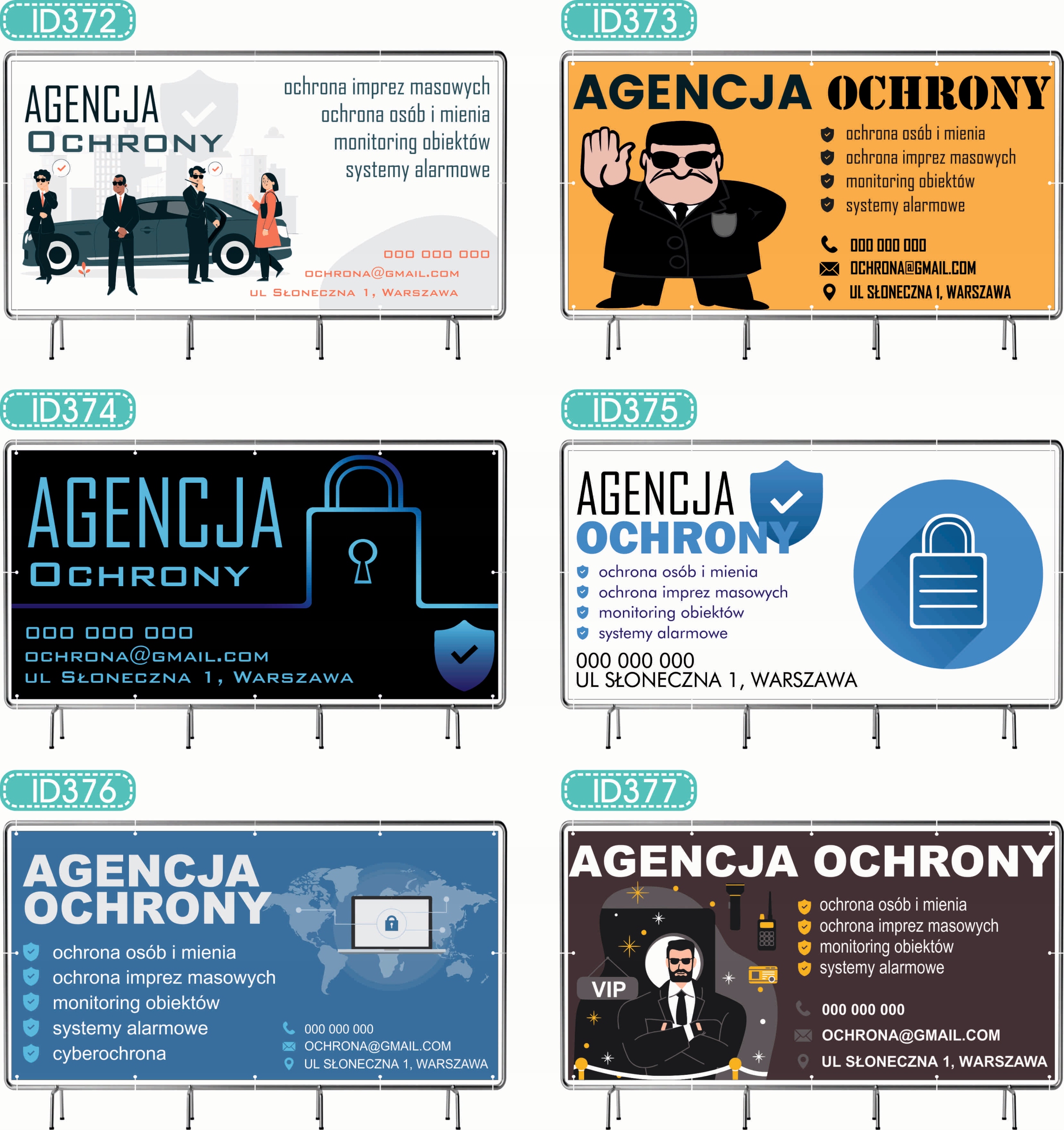 BANER REKLAMOWY 130x80cm oczkowany projekt w cenie AGENCJA DETEKTYWISTYCZNA