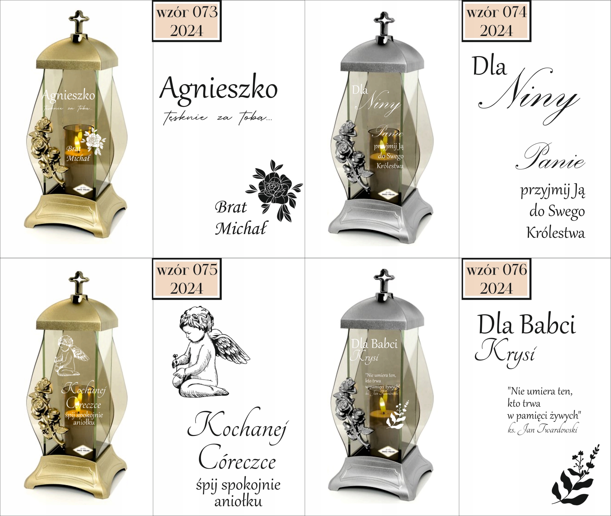 ZNICZ z różą GRAWER KAPLICZKA personalizowany napis dedykacja DLA BRATA