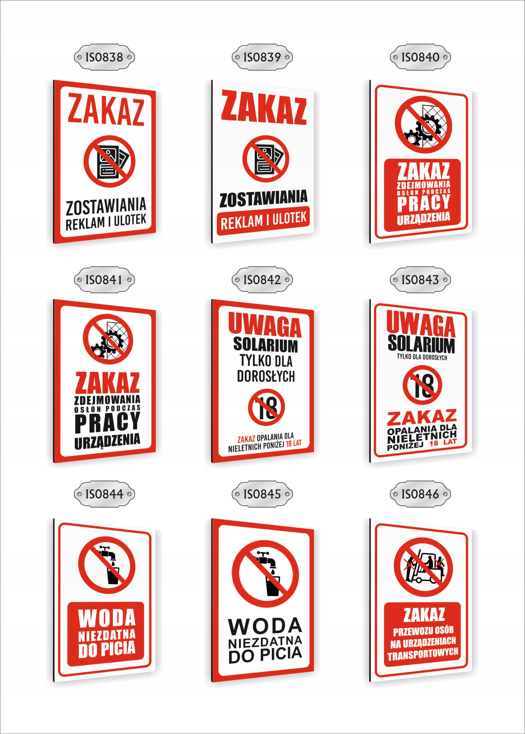 Tabliczka znak informacyjny dibond nadruk UV 30x20 ZAKAZ PARKOWANIA