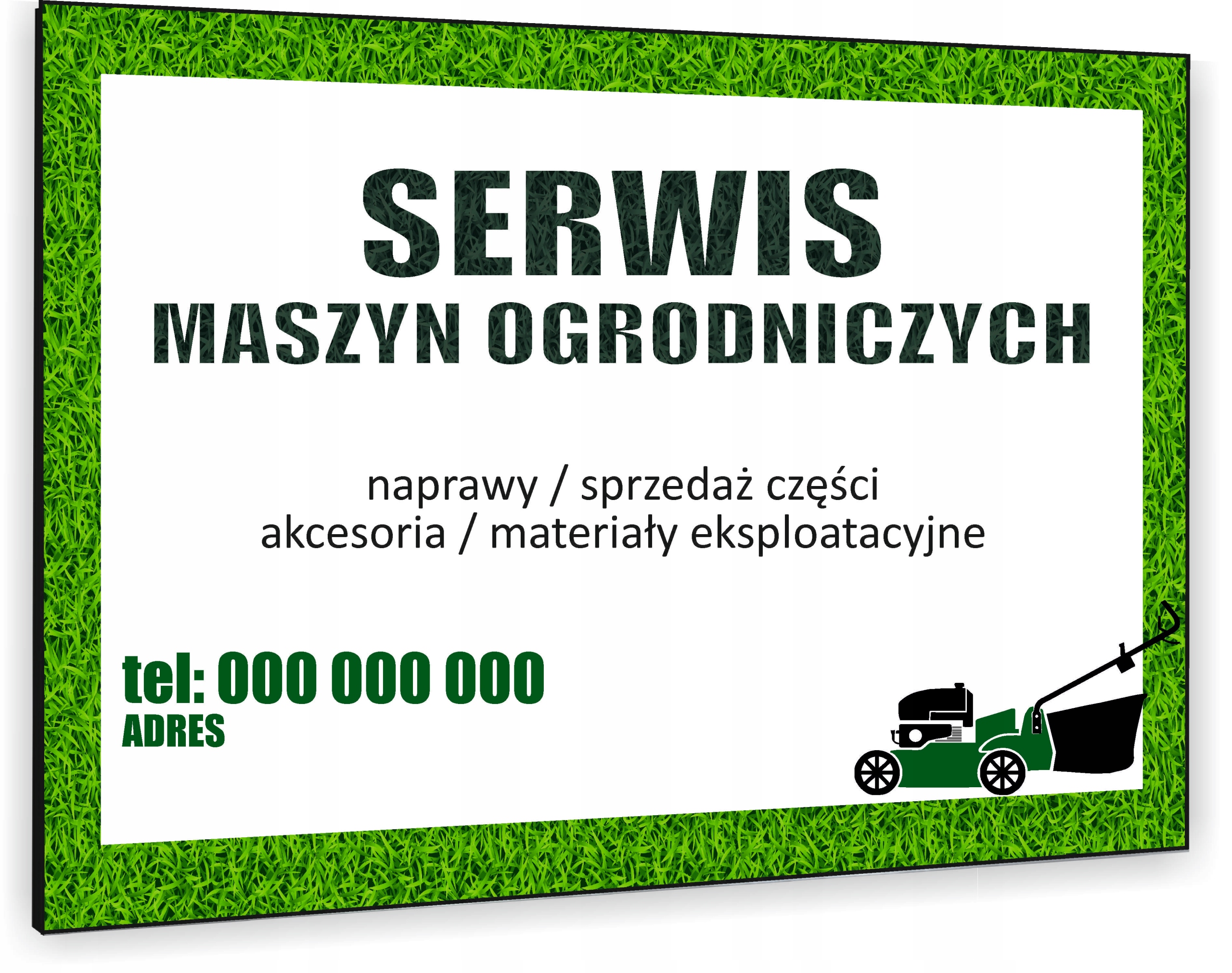 TABLICZKA REKLAMOWA szyld z dibondu nadruk 40x30 cm serwis maszyn