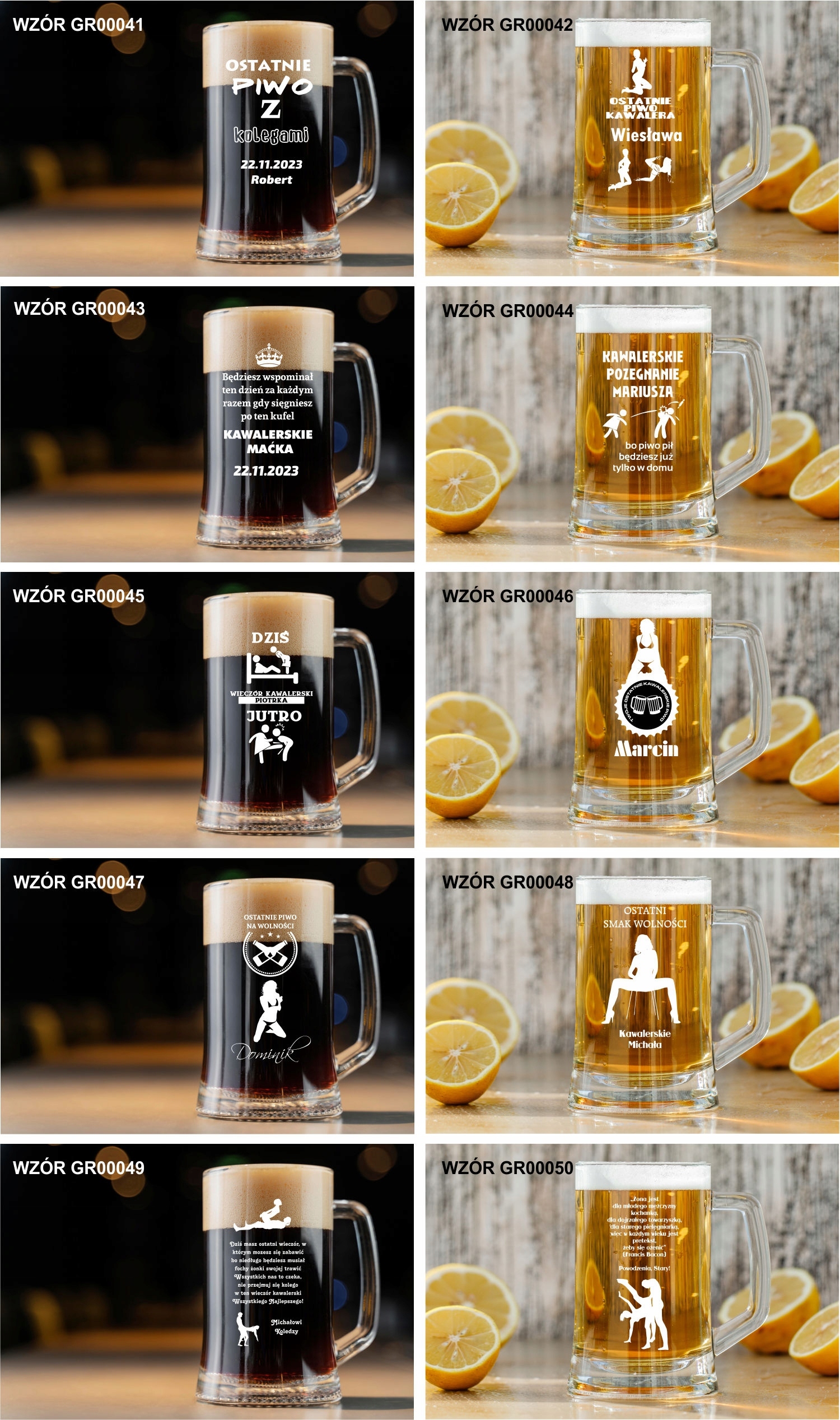 Kufel do Piwa Z WŁASNYM GRAWEREM PREZENT super HIT