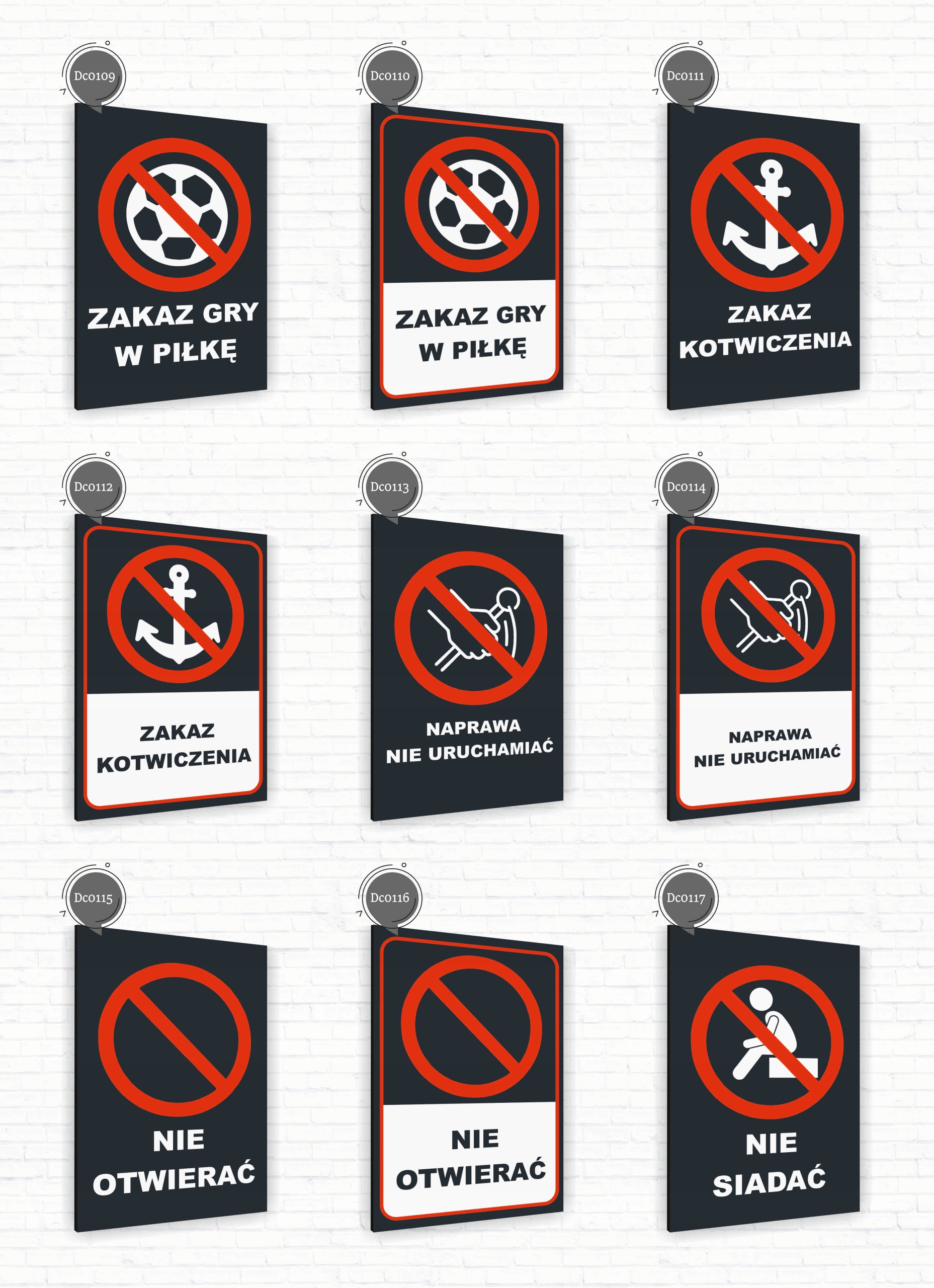 Tabliczka znak informacyjny 20x15 Antracyt ZAKAZ POŁOWU RYB Nierdzewna