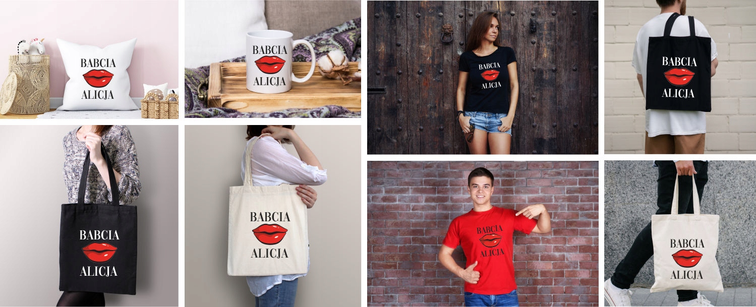 Koszulka z imieniem PREZENT dla babci BABCIA