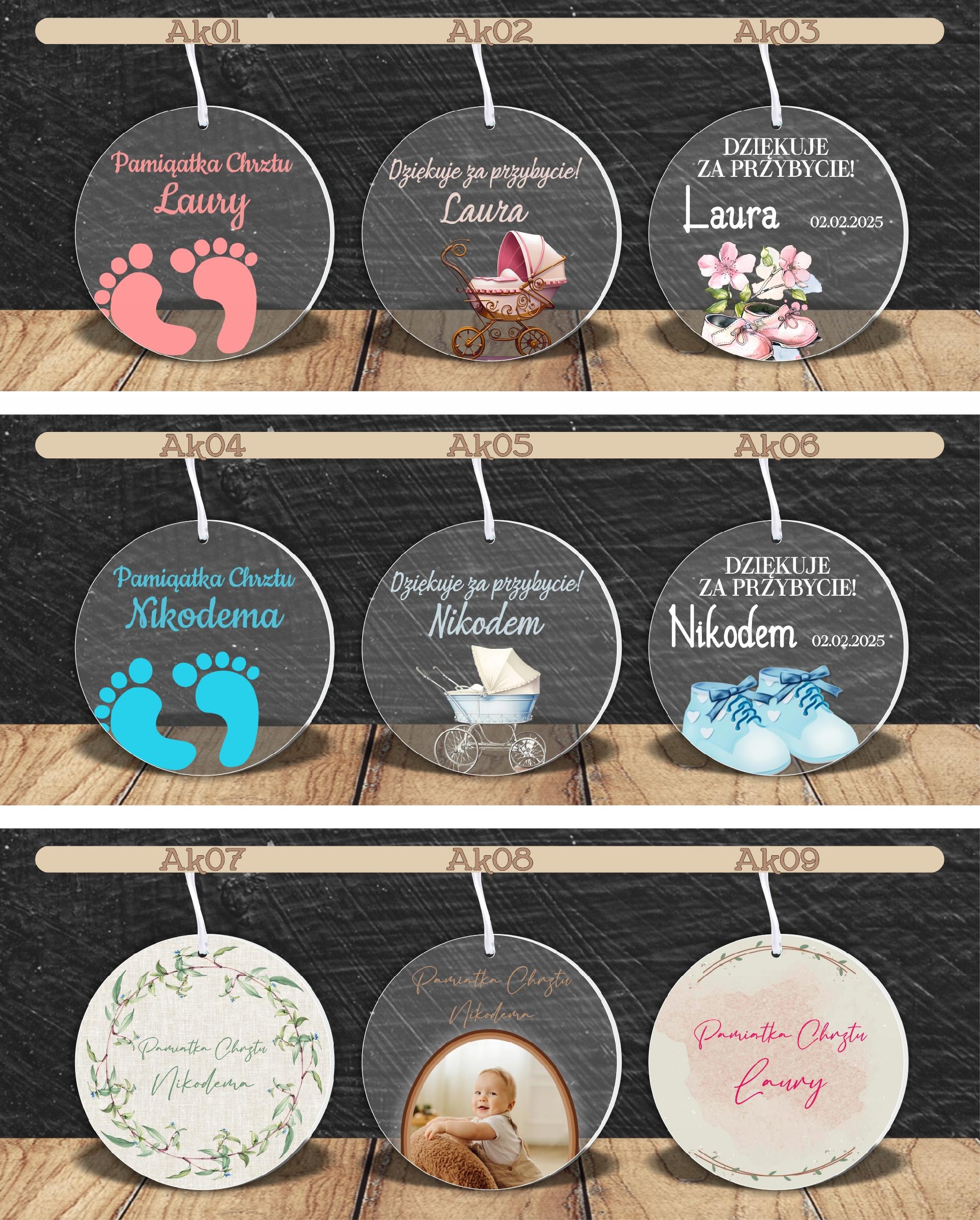 MEDAL z PLEXI nadrukiem UV PODZIĘKOWANIE DLA GOŚCI NA WESELE TWÓJ NAPIS