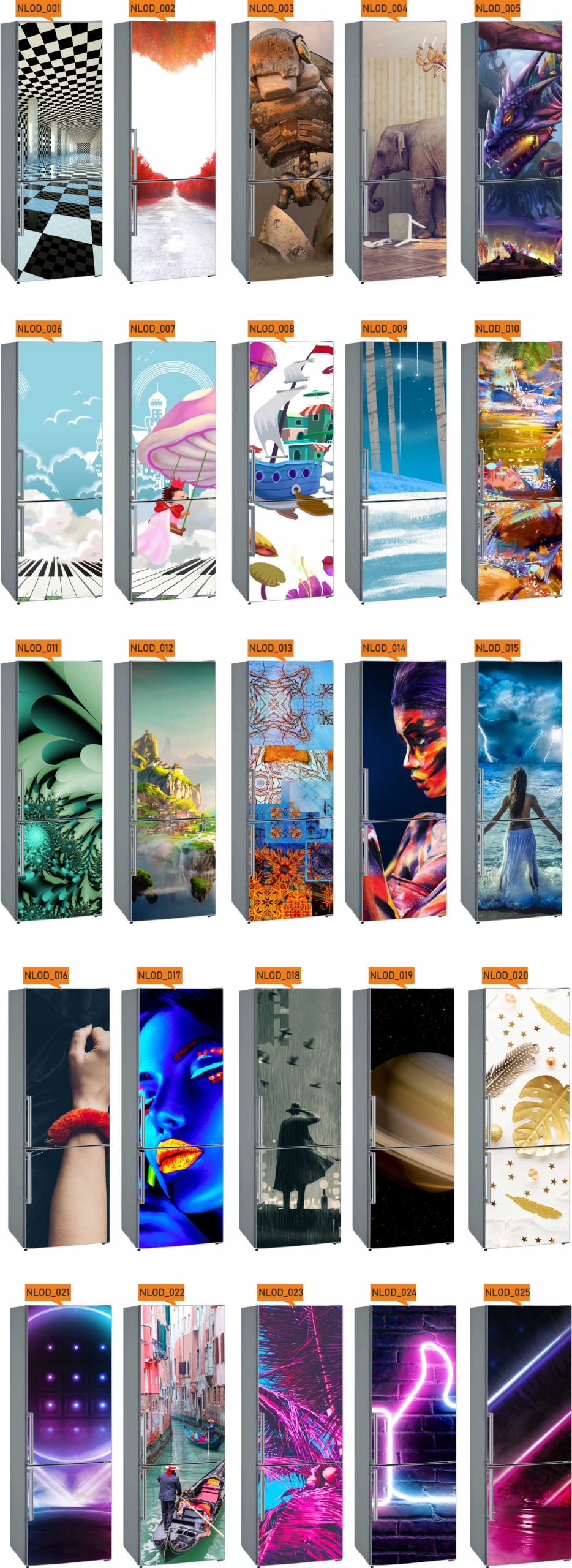 Naklejka Okleina Fototapeta na lodówkę 195cm