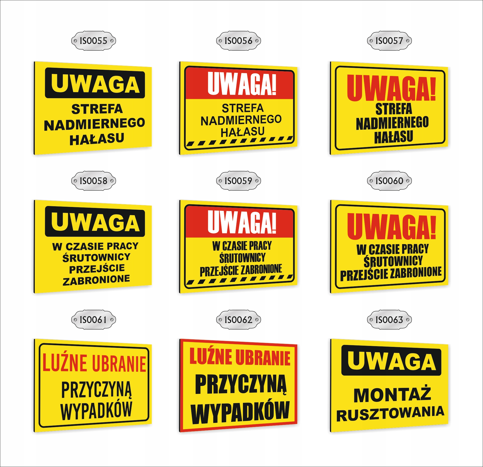 Tabliczka znak informacyjny dibond 20X15 UWAGA ROBOTY NA WYSOKOŚCI