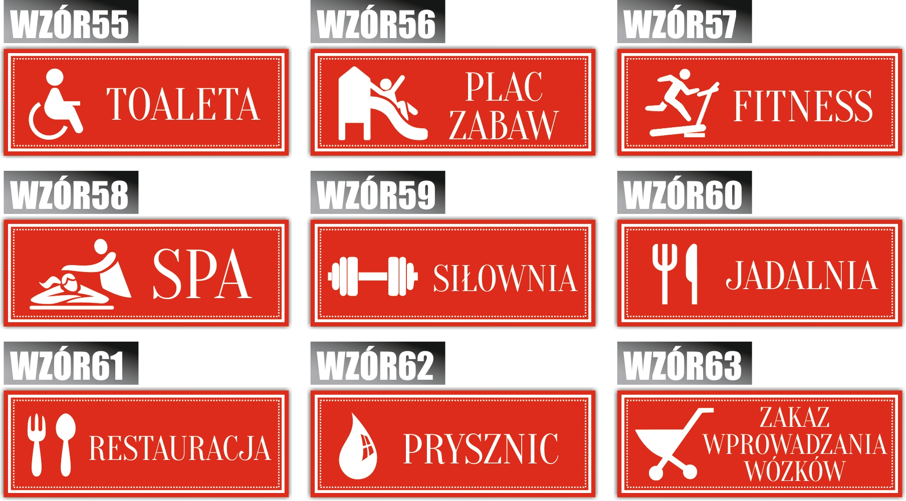 Tabliczka Grawerowana na drzwi TOALETY