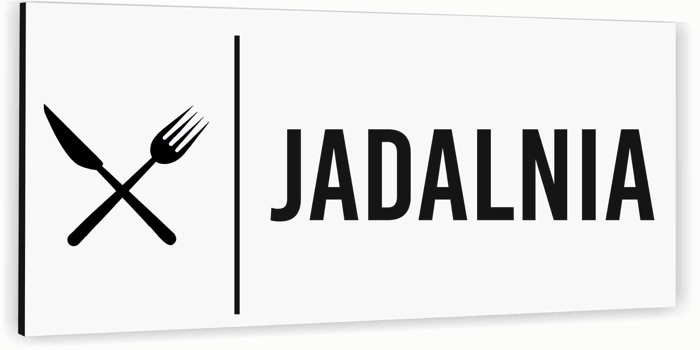 Tabliczka informacyjna JADALNIA Aluminium BIAŁA Dibond NADRUK UV