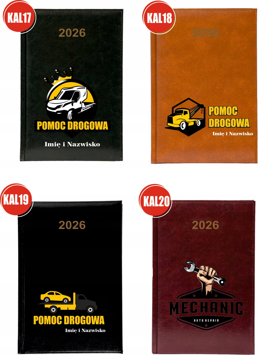 Kalendarz A5 2026 tygodniowy KSIĄŻKOWY PLANER z imieniem napisem prezent