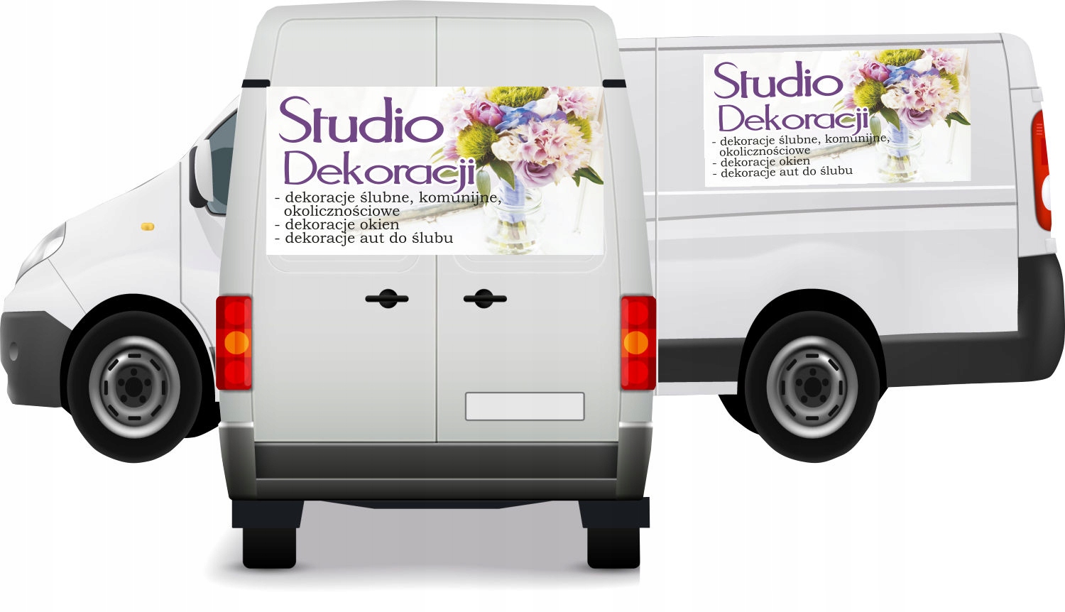 Reklama Naklejka na samochód STUDIO DEKORACJI