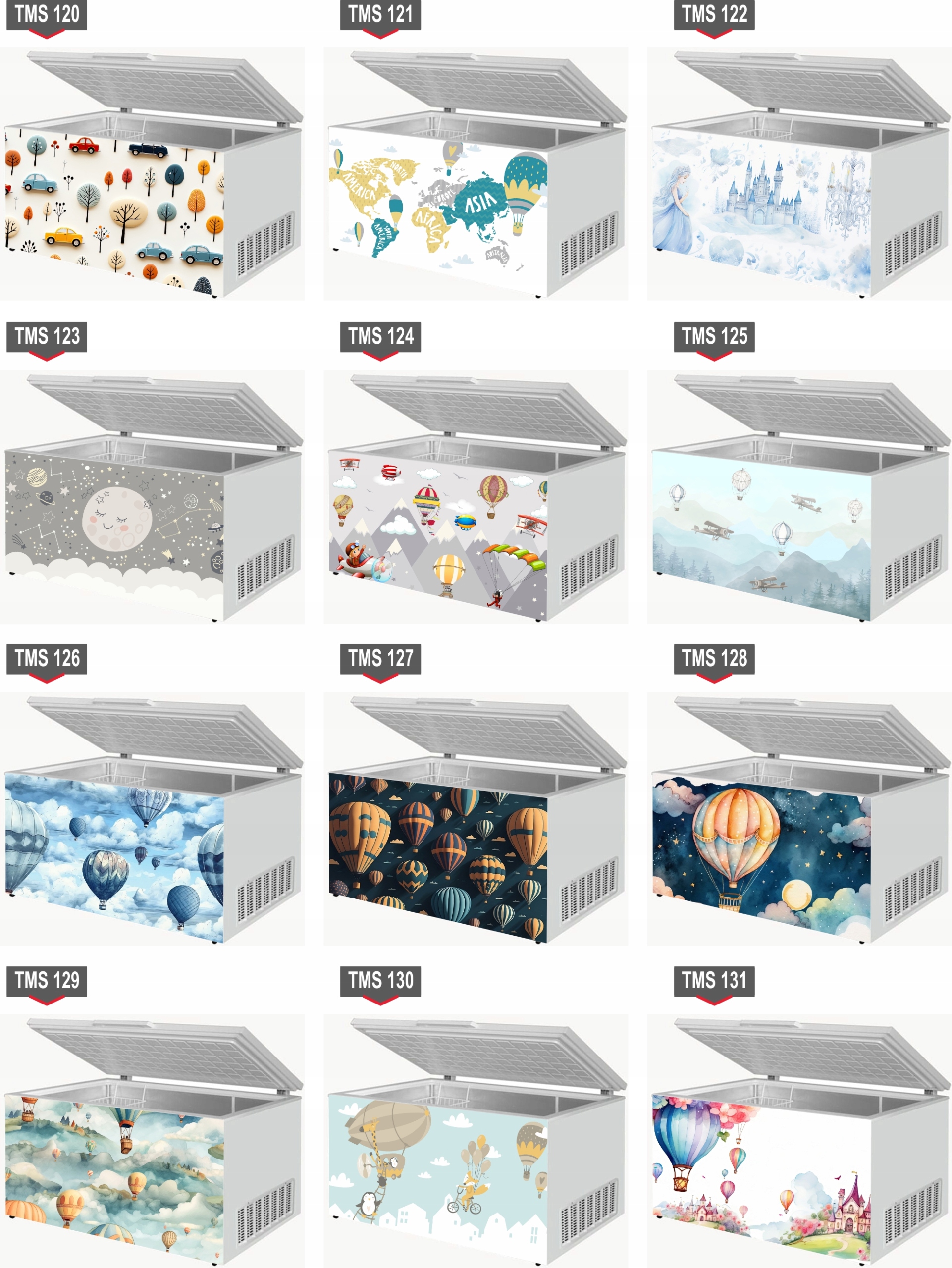 Naklejka samoprzylepna na zamrażarkę zmywarkę pralkę AKWARELOWE ZWIERZĘTA