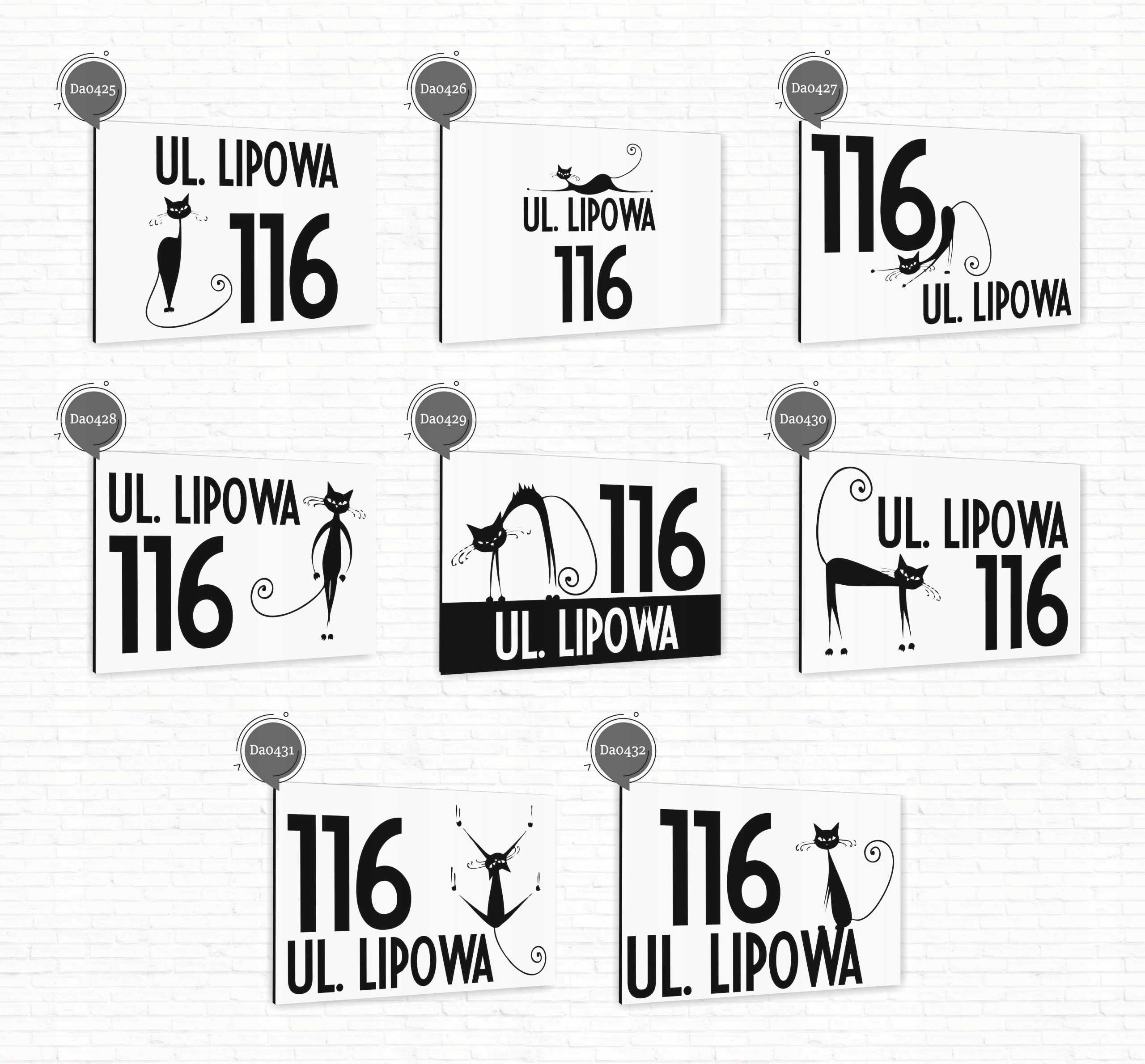 Tabliczka Tablica ADRESOWA antracyt DIBOND 20x15 numer domu ul. dużo wzorów