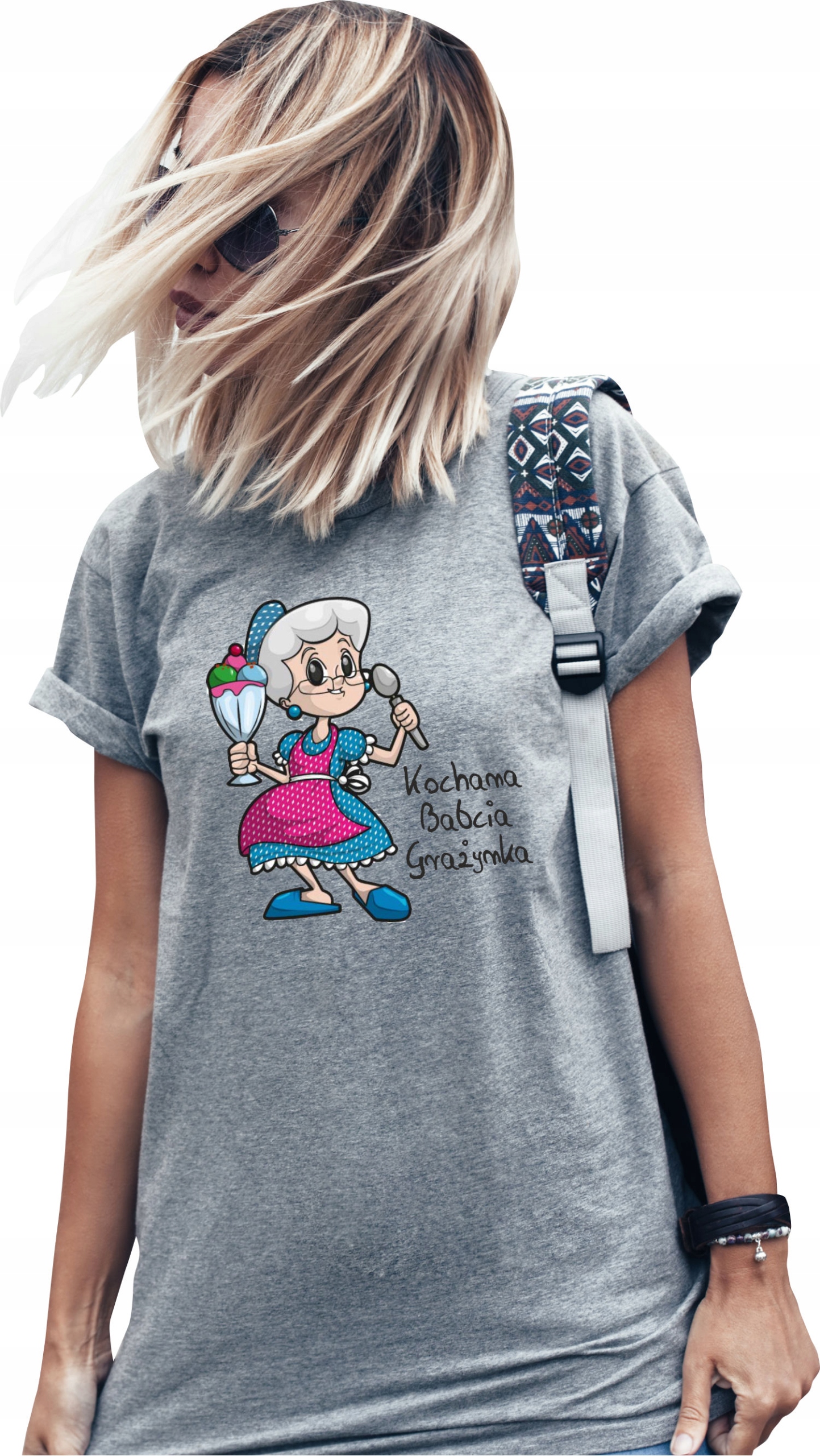 Koszulka z nadrukiem na PREZENT dla babci BABCIA